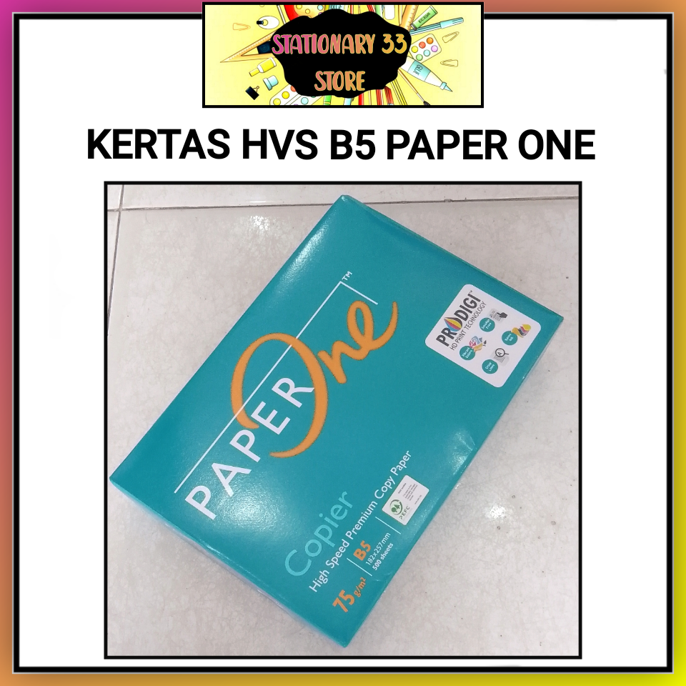 Kertas Hvs B5 75 Gram Paper One Per 200 Lembar Ecer Lazada Indonesia