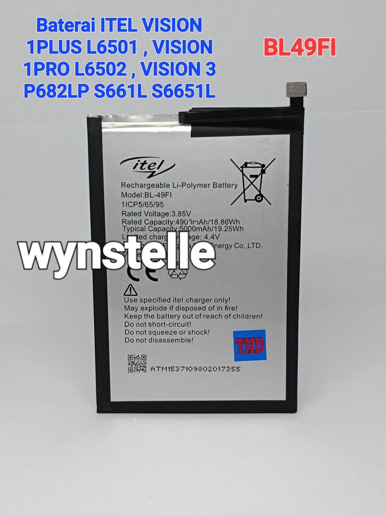 COD BATERAI ITEL VISION P682LP S661L BL49FI BATTERY BATRE