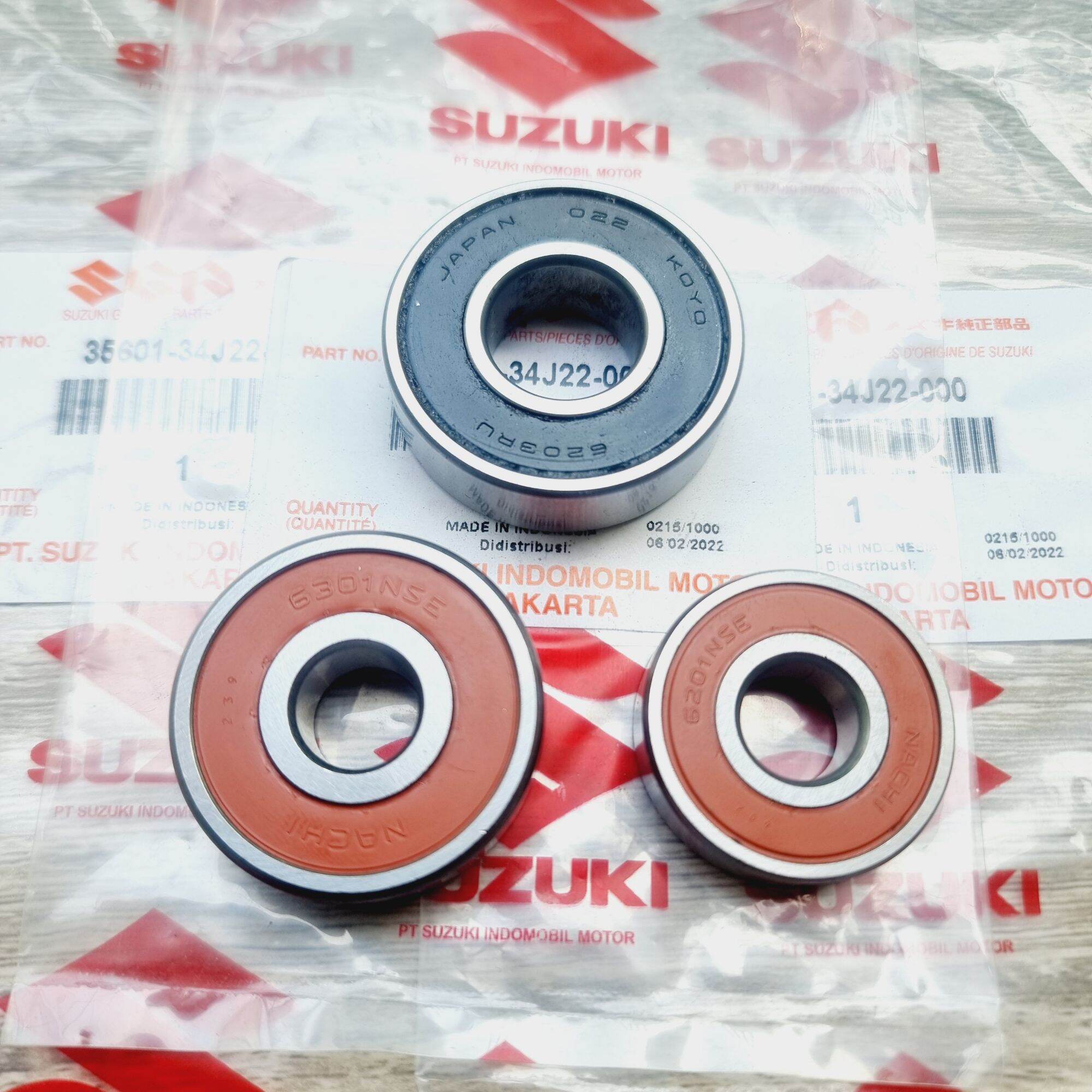Bearing roda belakang dan nap gear suzuki smash 110 125 shogun 125