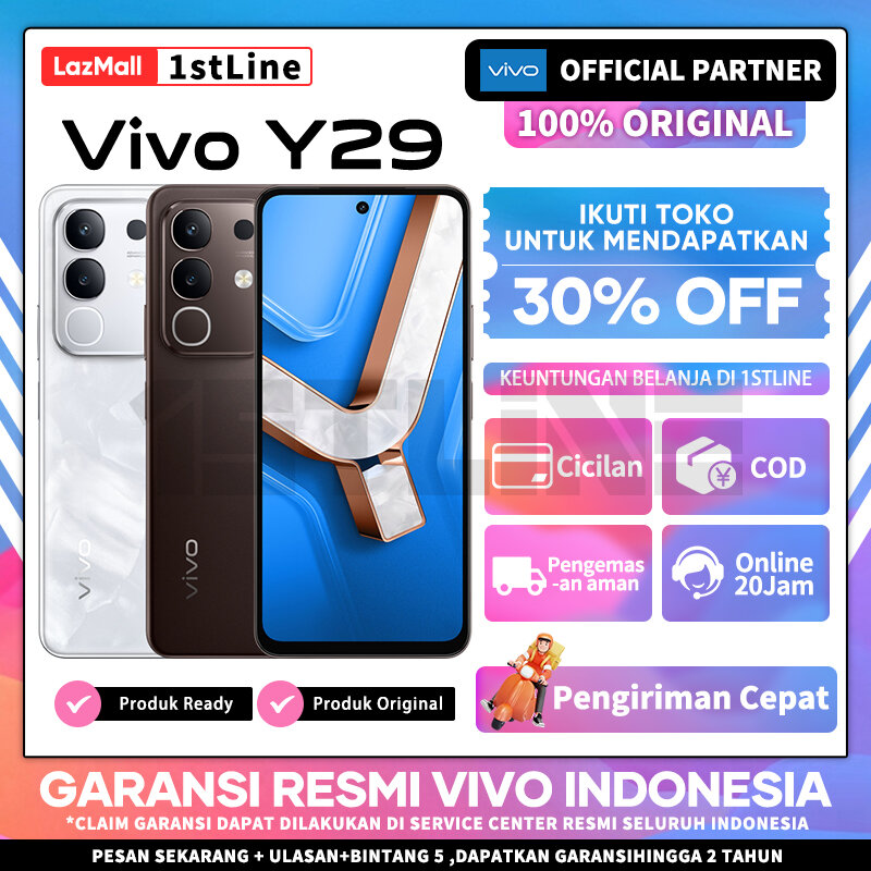 Vivo Y29 (6/128)(8/128)(8/256) - Garansi Resmi, Hp Vivo Terbaru 2025 Ori, Bisa COD Giá 2,899,000 Đồng*Miễn phí vận chuyển