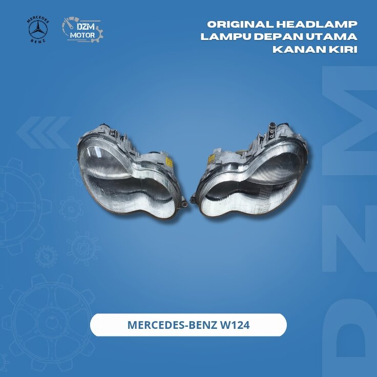 Original Headlamp Lampu Depan Utama Kanan Kiri Mercedes-Benz W124 Harga 1,500,000 rupiah*Gratis Ongkir