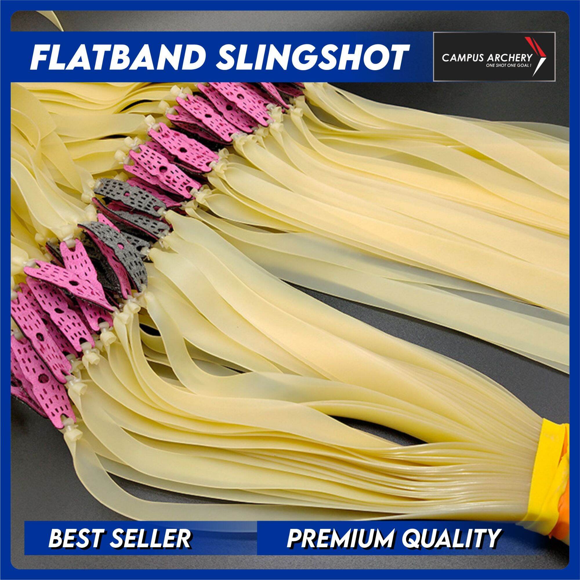 Flatband Karet Ketapel 0.65mm Premium Rubber Slingshot