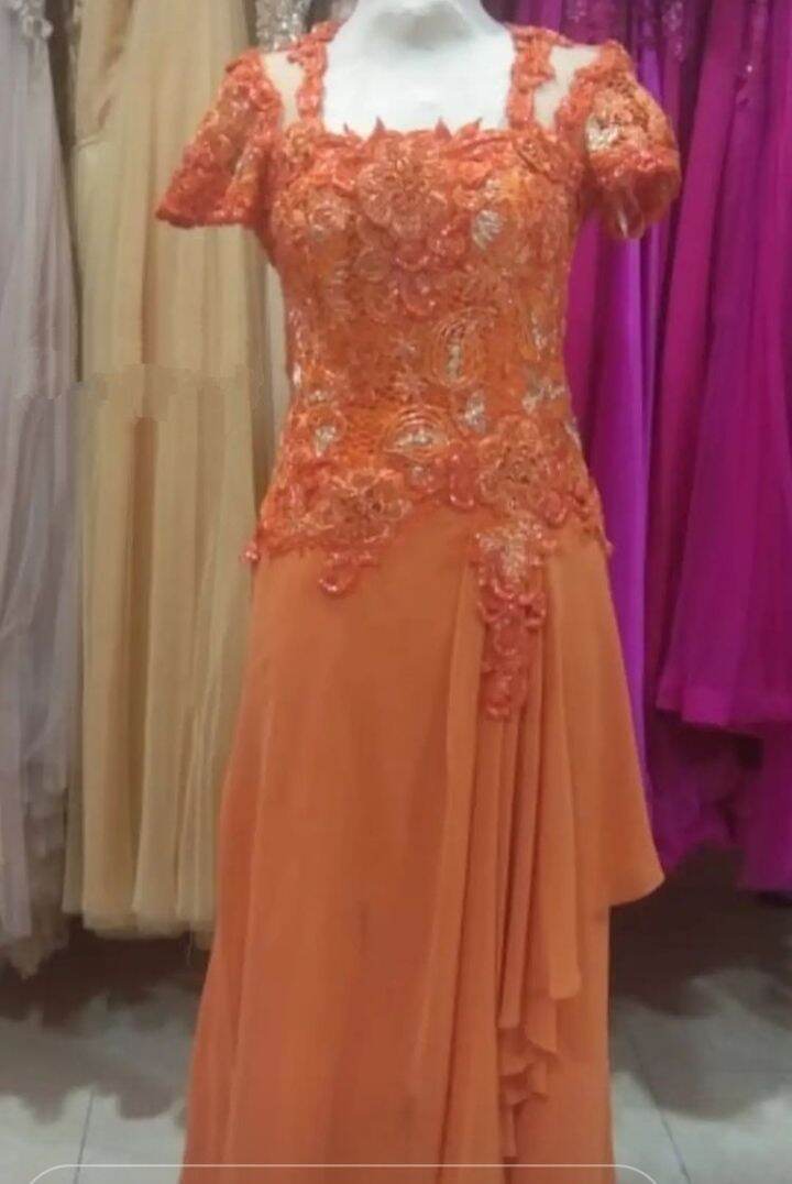 GAUN SECOND WARNA ORANGE - SALE DRESS SECOND | Lazada Indonesia