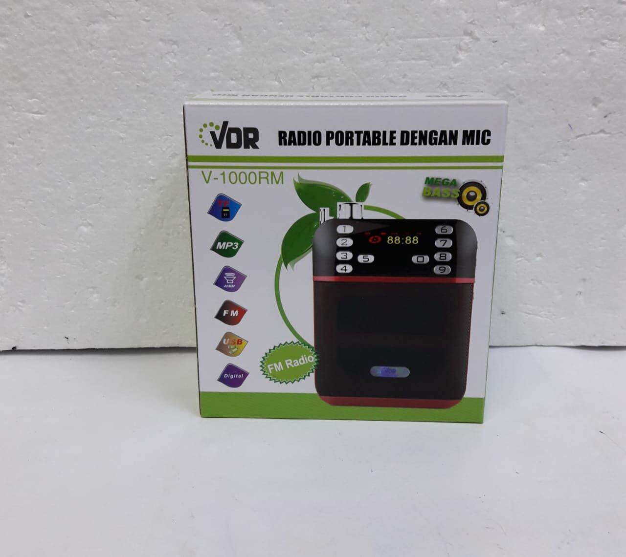 Vdr Radio Portabel V Rm Dengan Mic Usb Tf Digital Lazada Indonesia