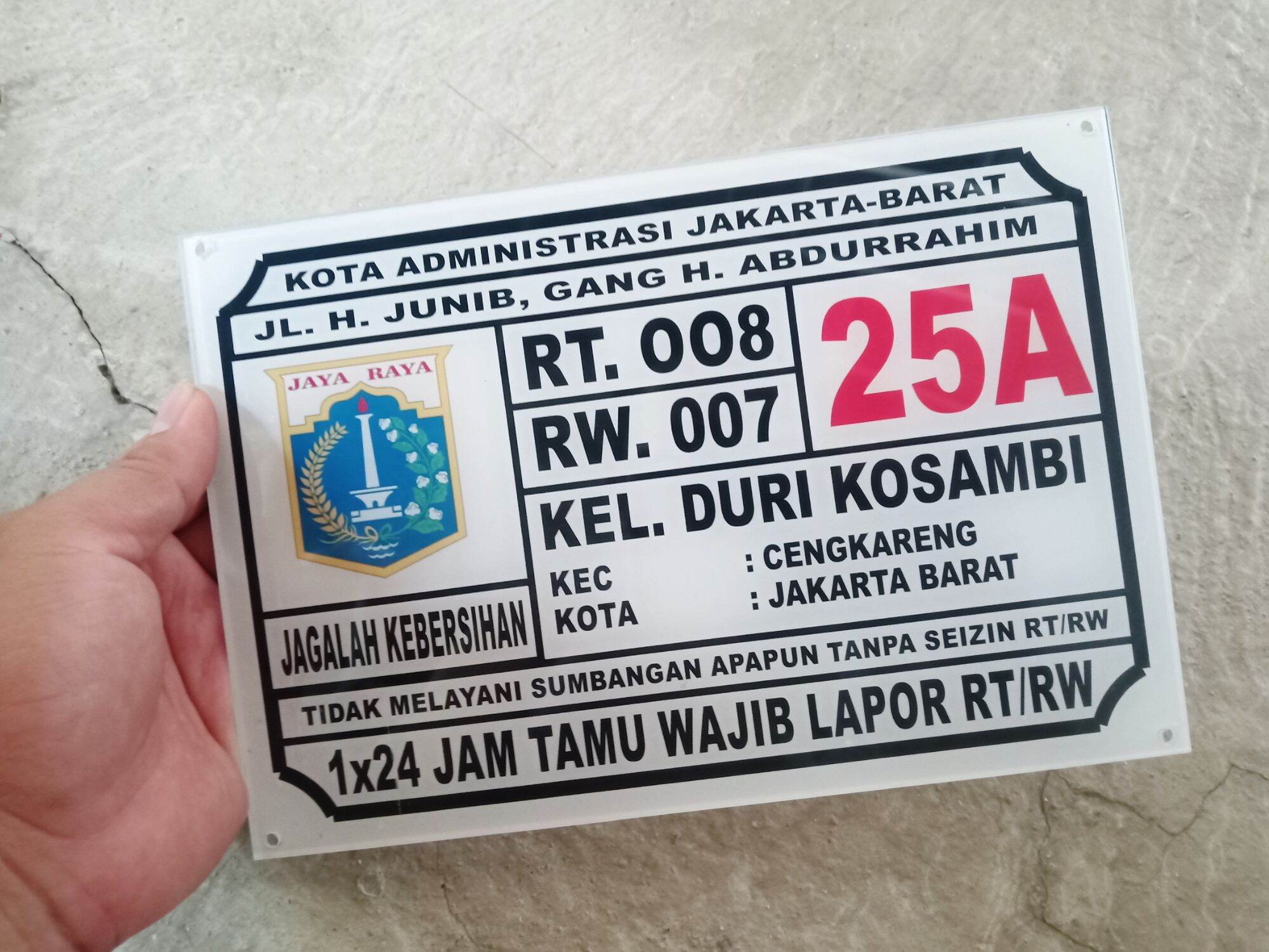NO RUMAH RT RW ACRYLIC SENG 25 17 CM Lazada Indonesia no-rumah-rt-rw-acrylic-seng-25-17-cm-lazada-indonesia