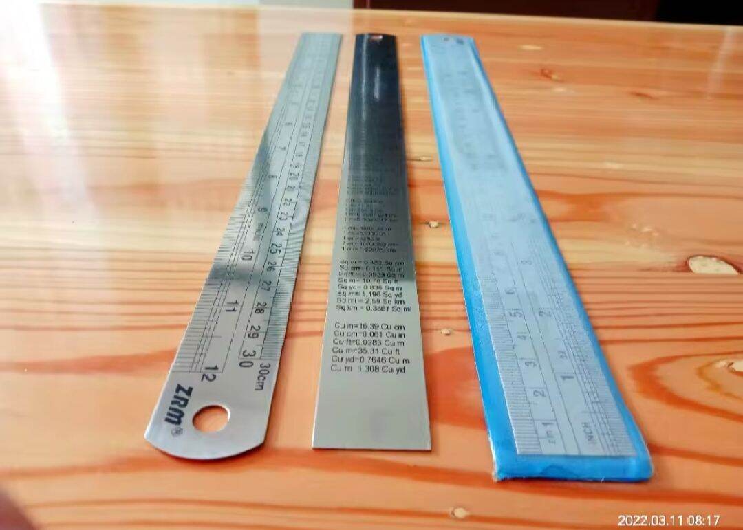Penggaris besi stainless stell Ruler bahan besi tebal