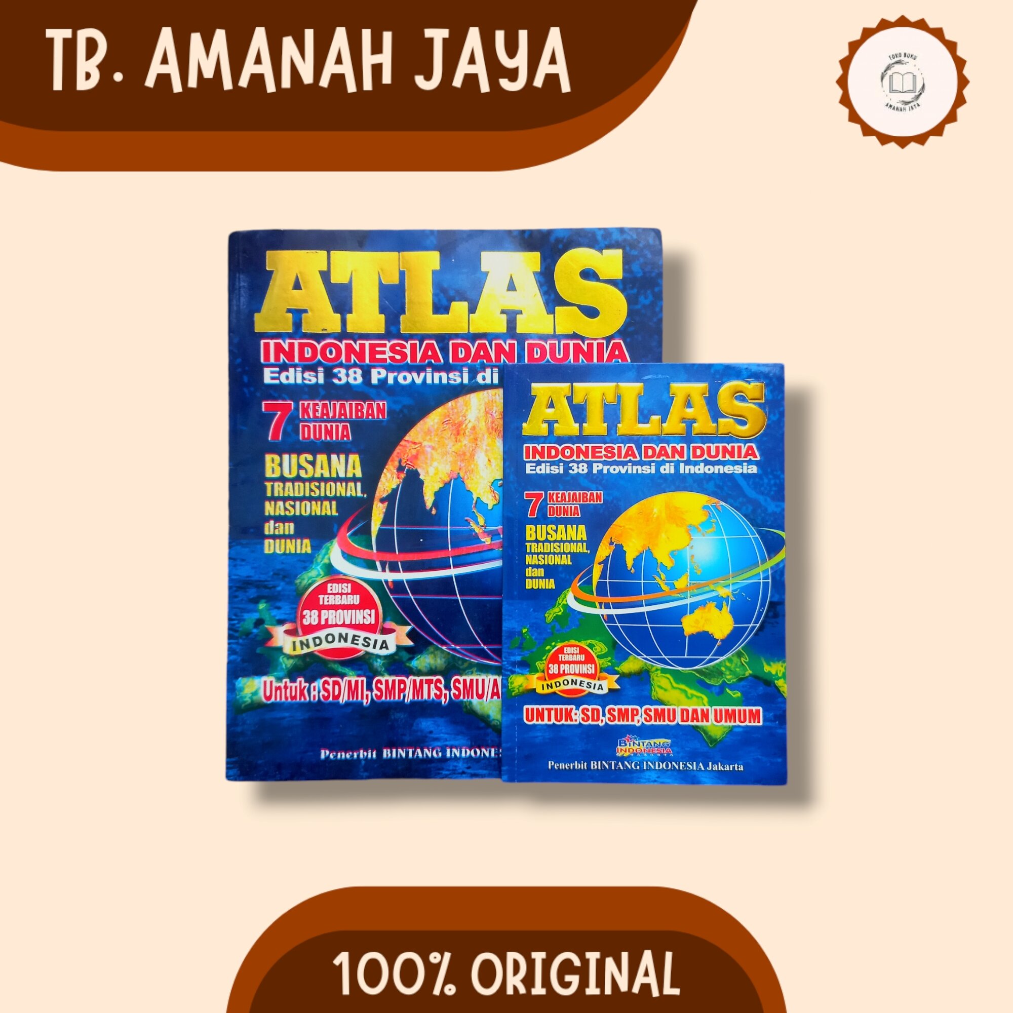 Buku ATLAS Indonesia dan Dunia Edisi 38 Provinsi di Indonesia Untuk SD ...
