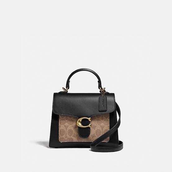 Coach Tabby Top Handle 20 In Signature Canvas Black Lazada Indonesia