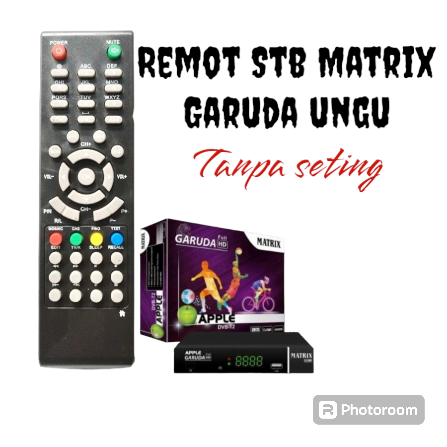 Remote Stb matrix Garuda ungu/Remot set top box matrix garuda ungu ...