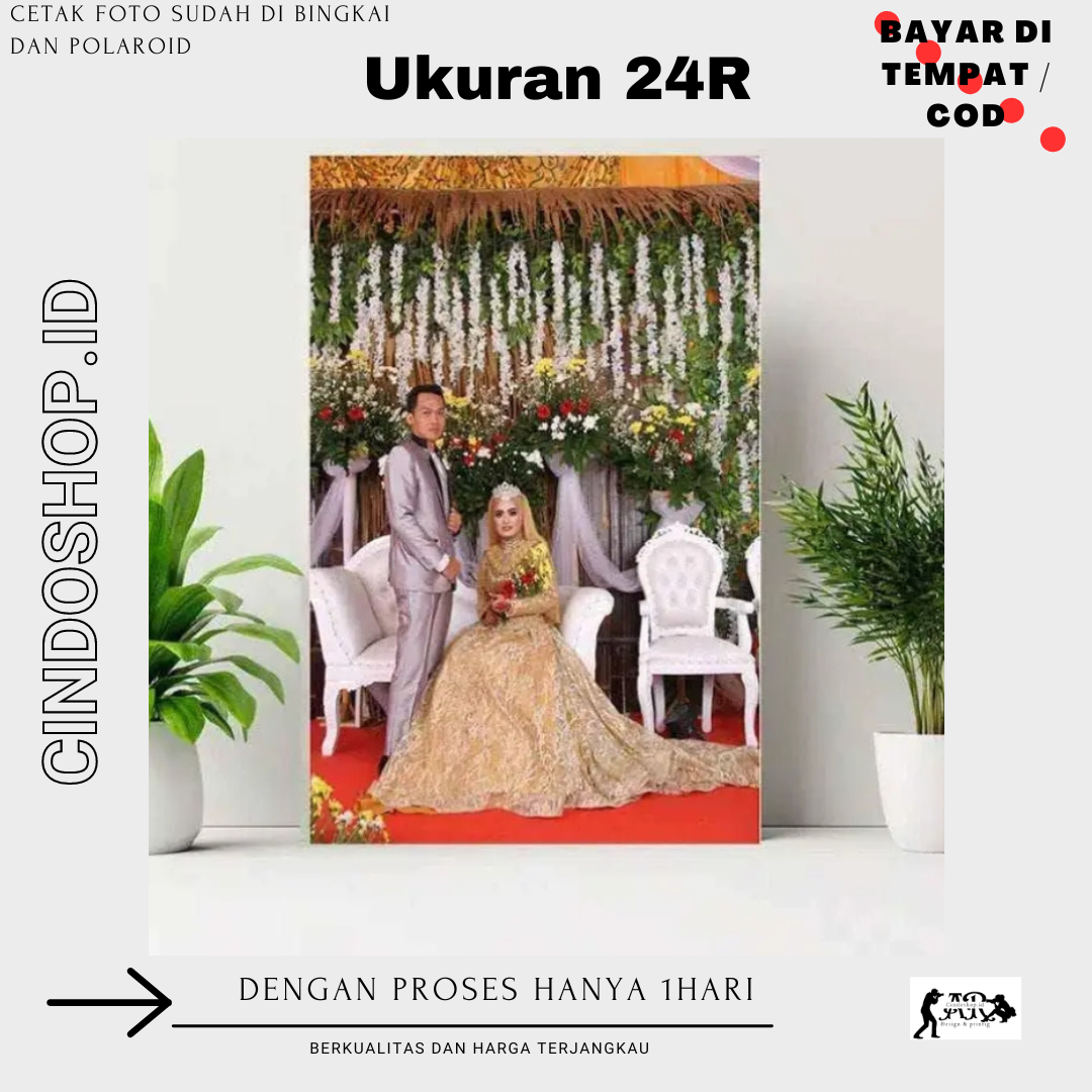 CETAK FOTO SUDAH DI BINGKAI UKURAN 24R TERMURAh