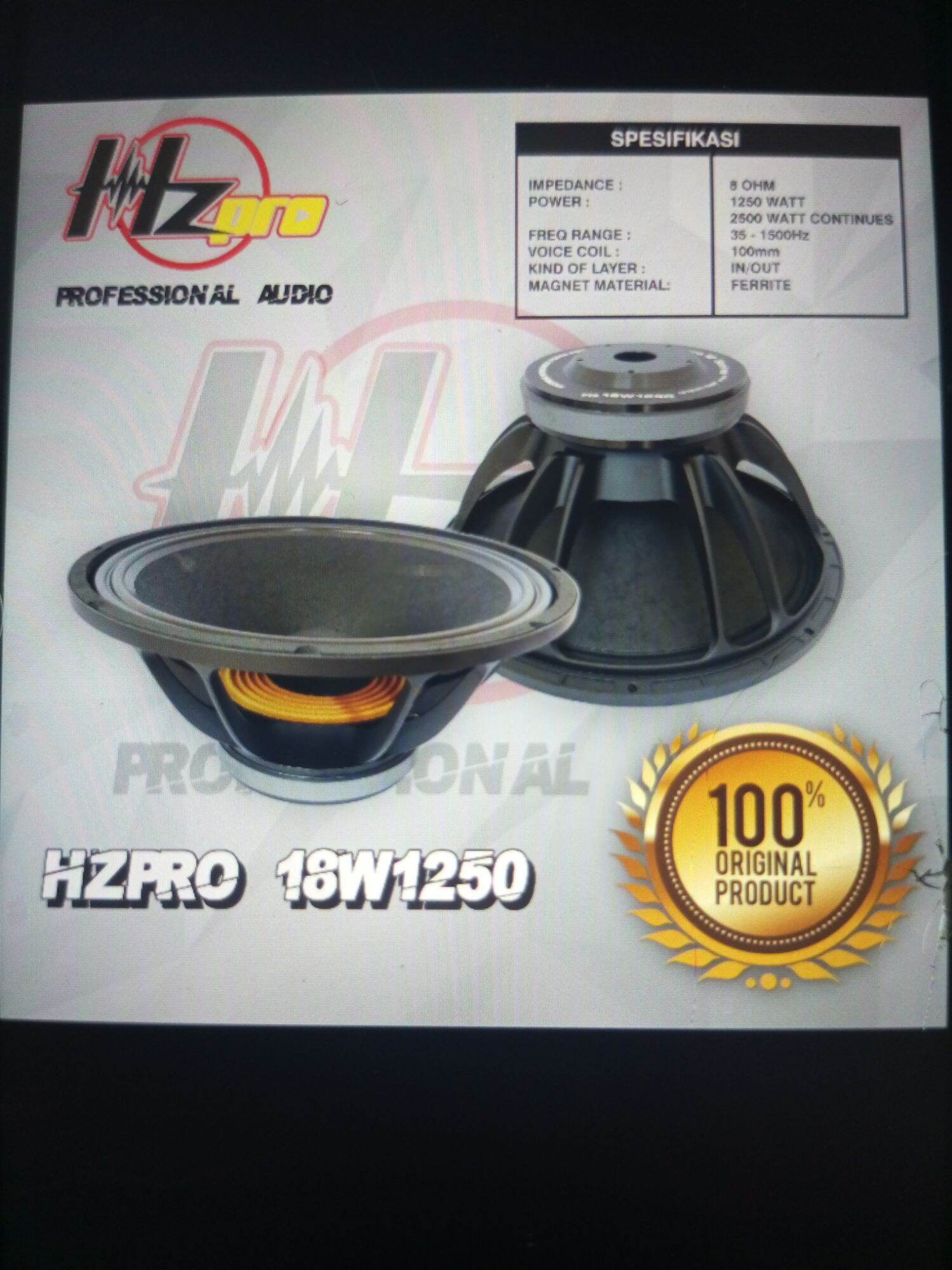 Spiker Komponen HZ Pro 18inch Speakers Dolby Digital Plus Speakers