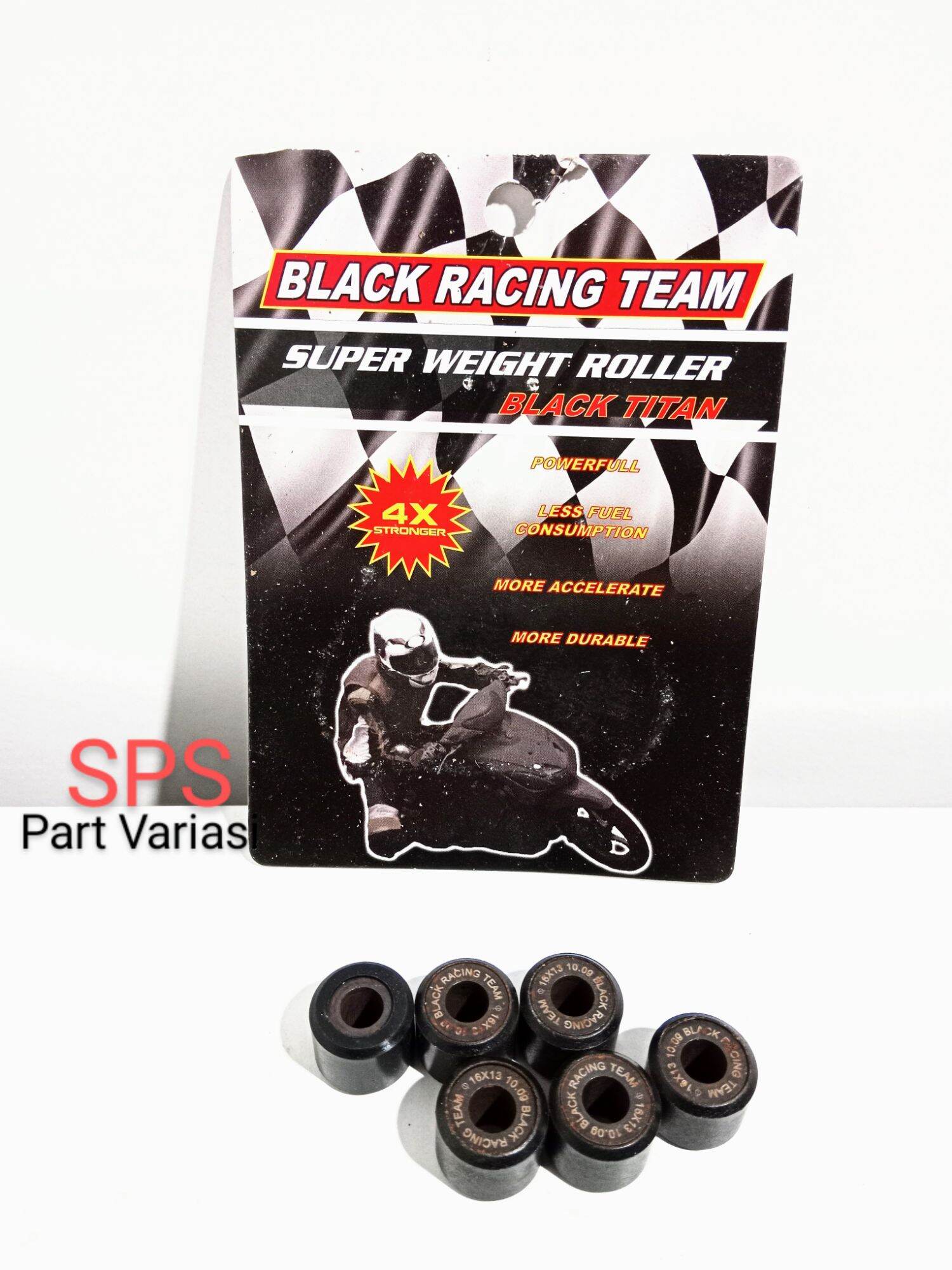 roller roler racing beat 1 set beat karbu scoopy karbu spacy black racing super weight black titan 10gr Harga 25,000 rupiah*Gratis Ongkir