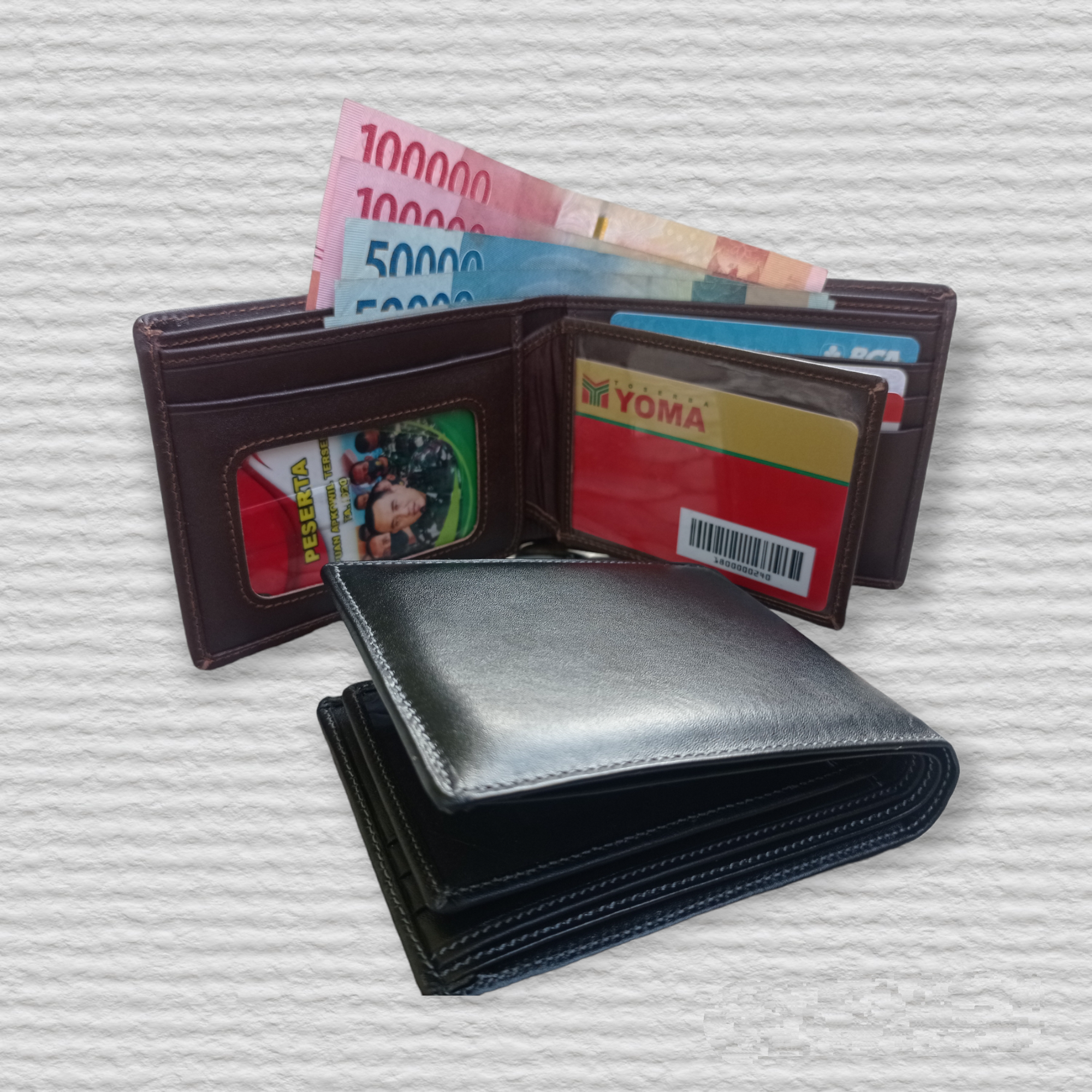 Dompet kulit sapi model standard jahitan rapih kuat dan tahan lama hasil umkm kota garut