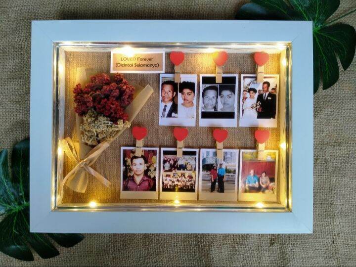 7 PCS Bingkai Foto Ukuran 20x28CM (3D) PAKE LAMPU murah Murah bingkai unik dan cantik kadio kado ulang…