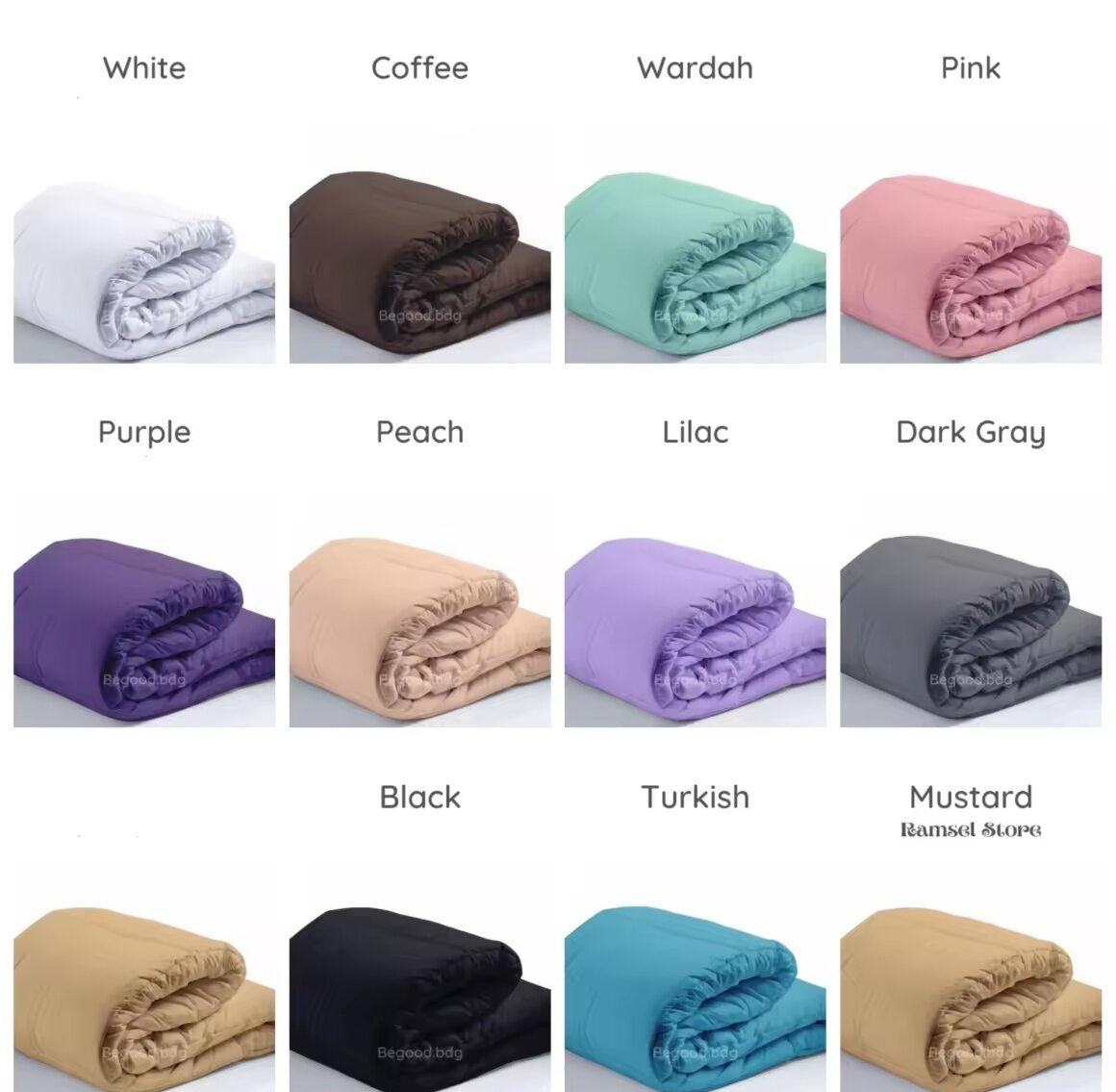 Cheap Plain Bed Covers, Good Material, Available in Various Sizes