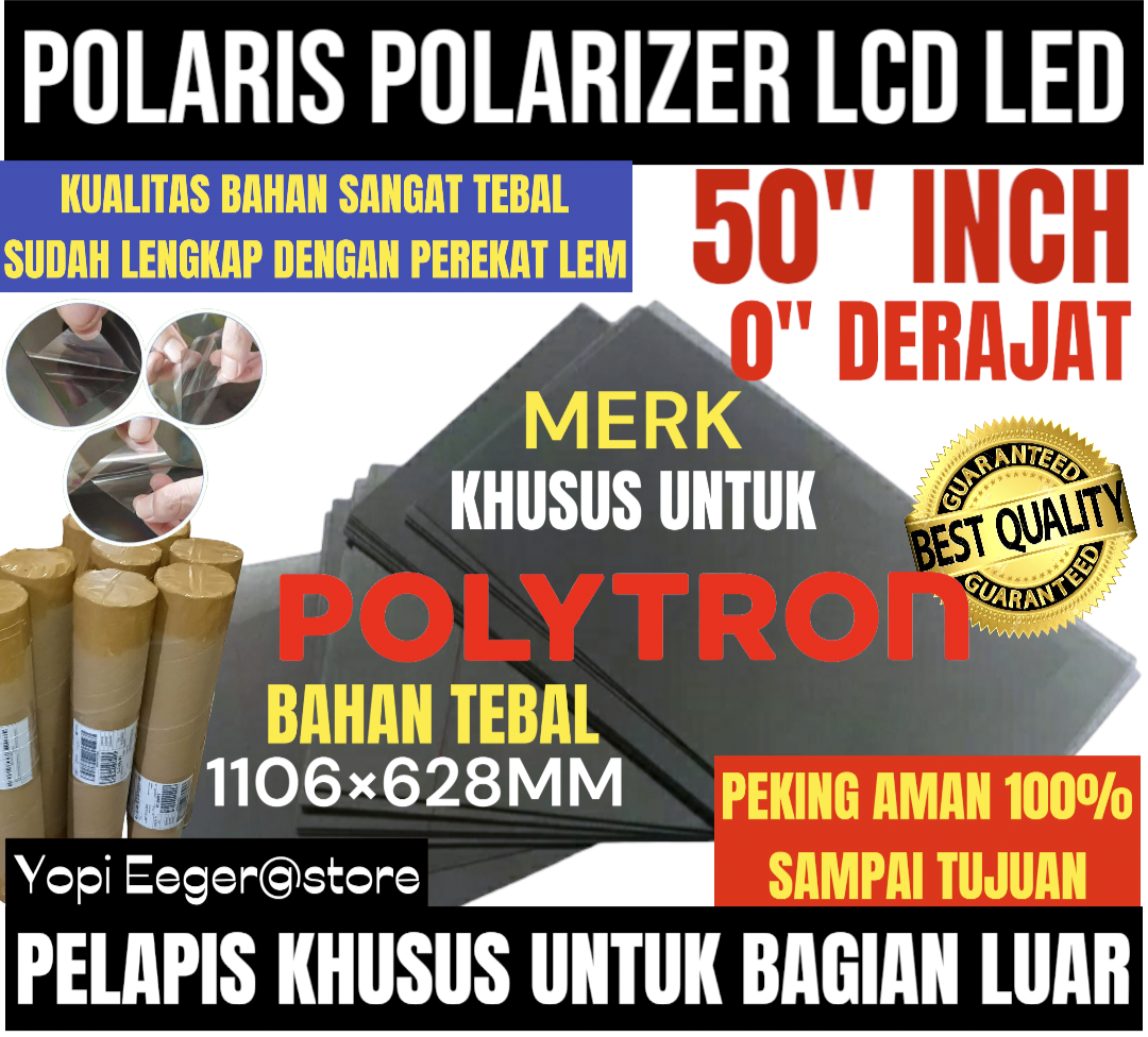 POLARIS POLARIZER LCD LED 50INCH POLYTRON PELAPIS PLASTIK FILM KHUSUS ...