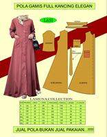 POLA gamis wanita dewasa full kancing