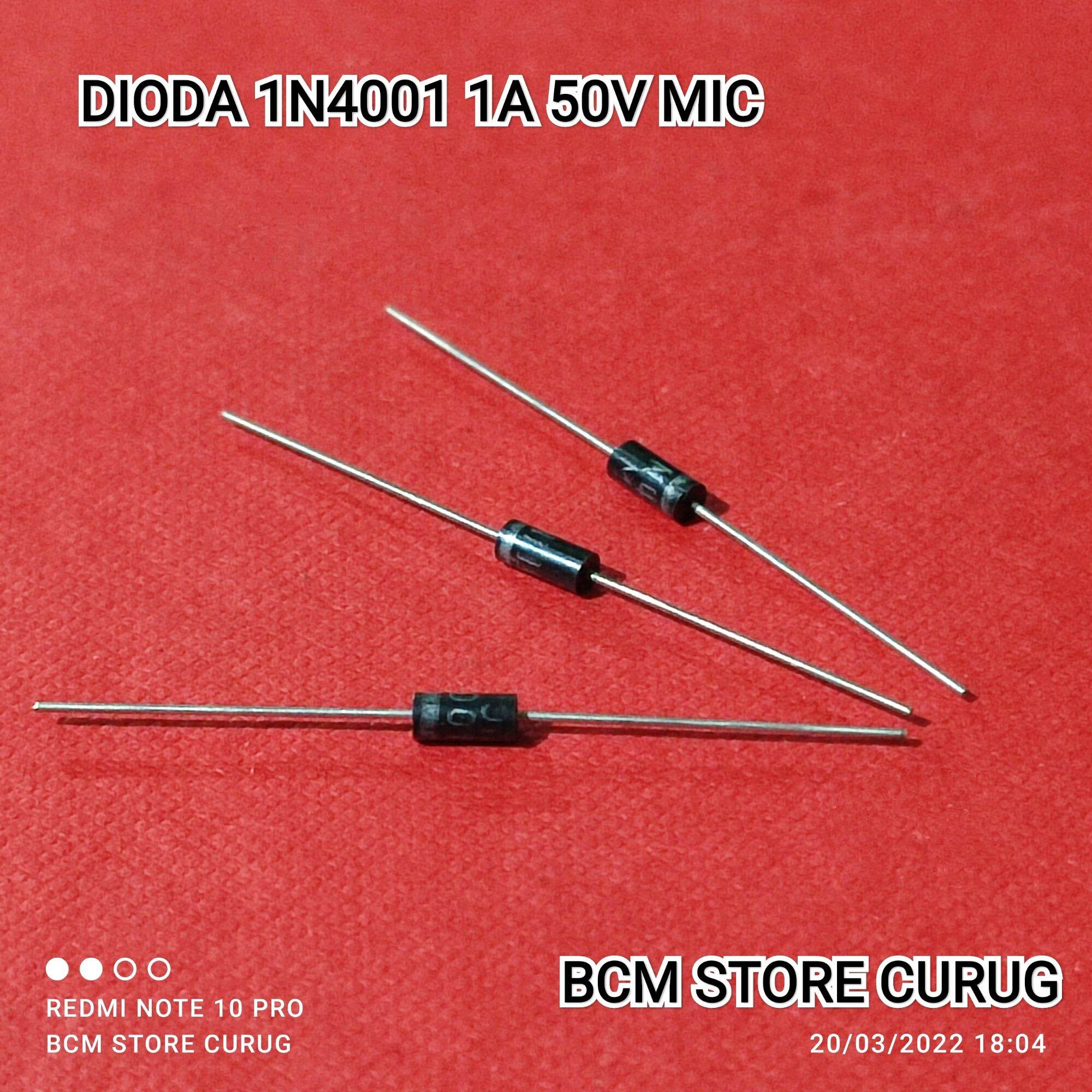 10 BUAH DIODA IN4001 1N4001 IN 4001 1A 50V MIC | Lazada Indonesia