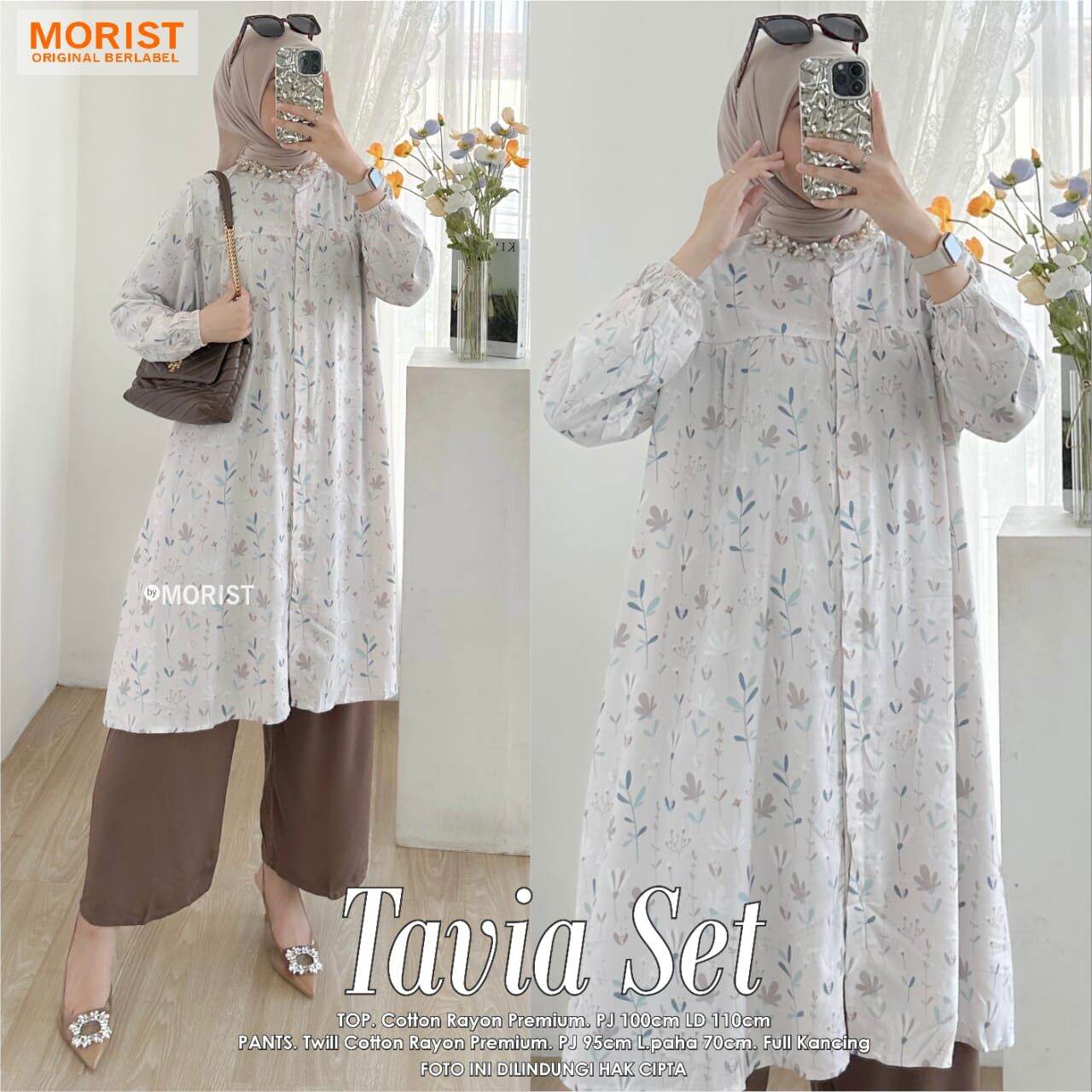 Morist Tavia Laura Set Baju Setelan Wanita Lazada Indonesia