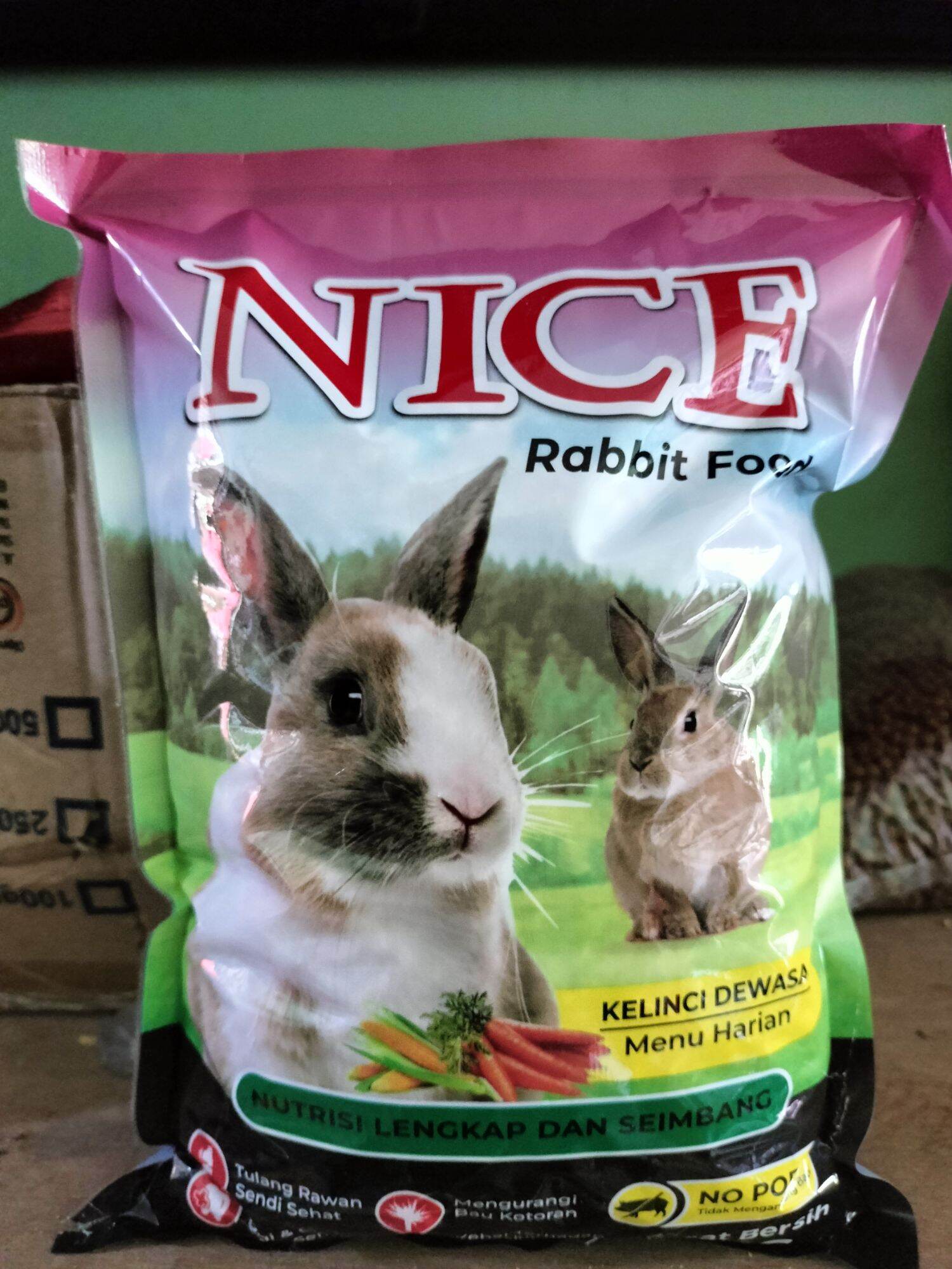 makanan kelinci nice rabit rabbit food kemasan kg pakan harian