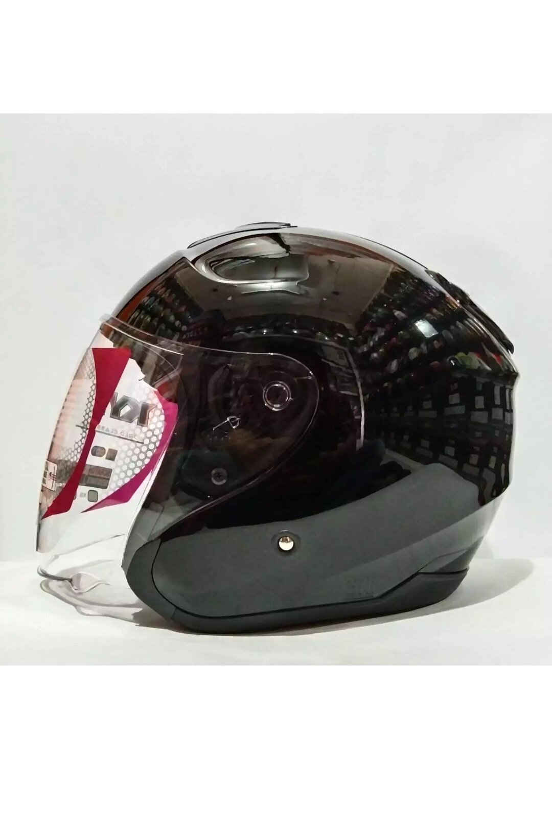 KYT KYOTO Helm Half Face black glosy Lazada Indonesia