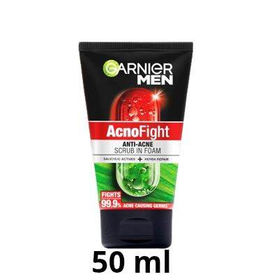 Pembersih Wajah Garnier Men Turbo Light Oil Control 3 in 1 Charcoal / Acno Fight