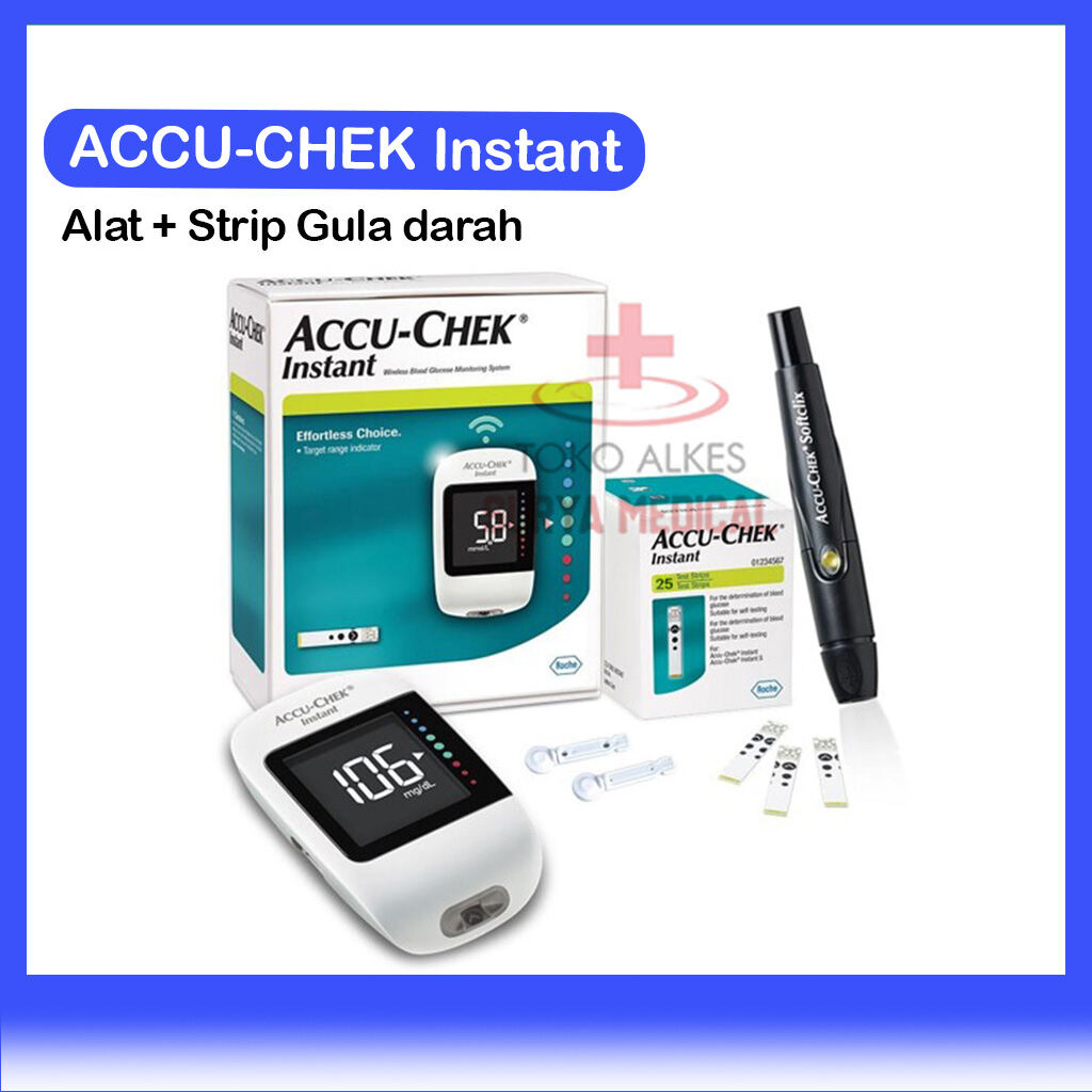 Accu Chek Instant 25 Test Strip Alat Cek Gula Darah Accuchek