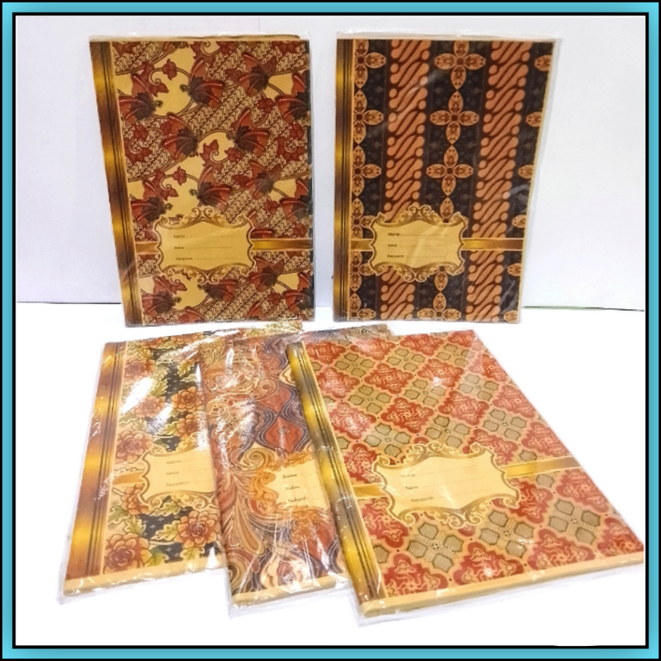 1 Pak Sampul Batik Buku Tulis Sidu / Kwarto Isi 20 Lembar