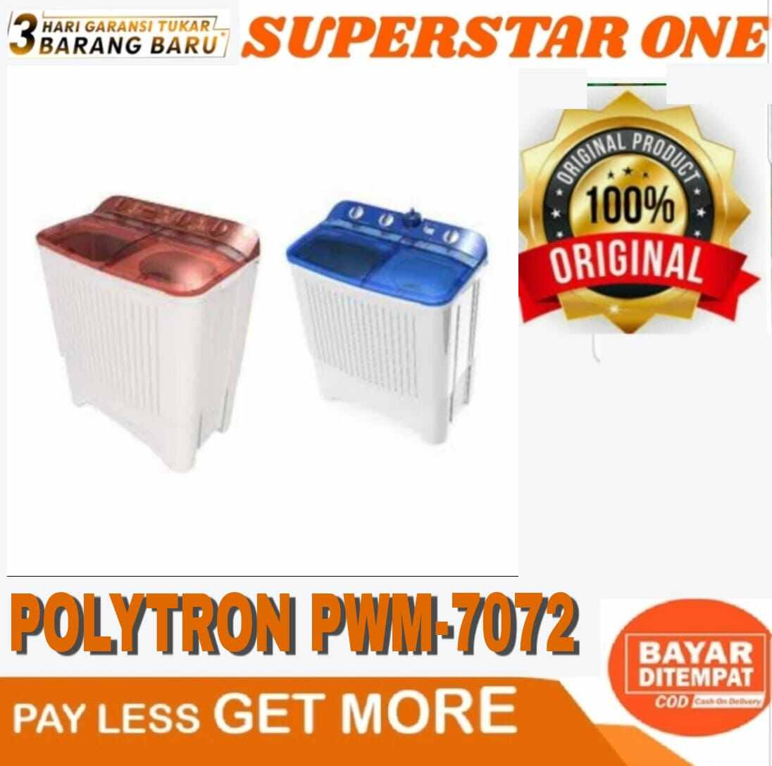 Mesin Cuci Polytron 2 Tabung 7kg PWM 7072 | Lazada Indonesia