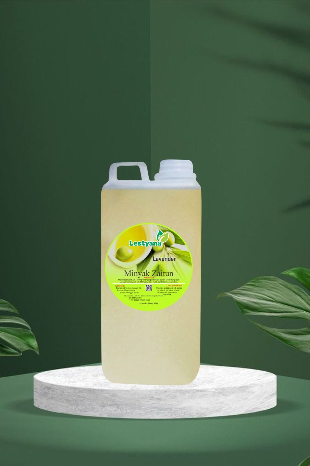 minyak zaitun lestyana massage oil spa natural 1 liter
