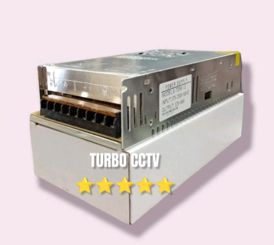 Power Supply 12v 60A Power Suply Small 60 Ampere 12 Volt 720w Murni 60a Harga 115,000 rupiah*Gratis Ongkir