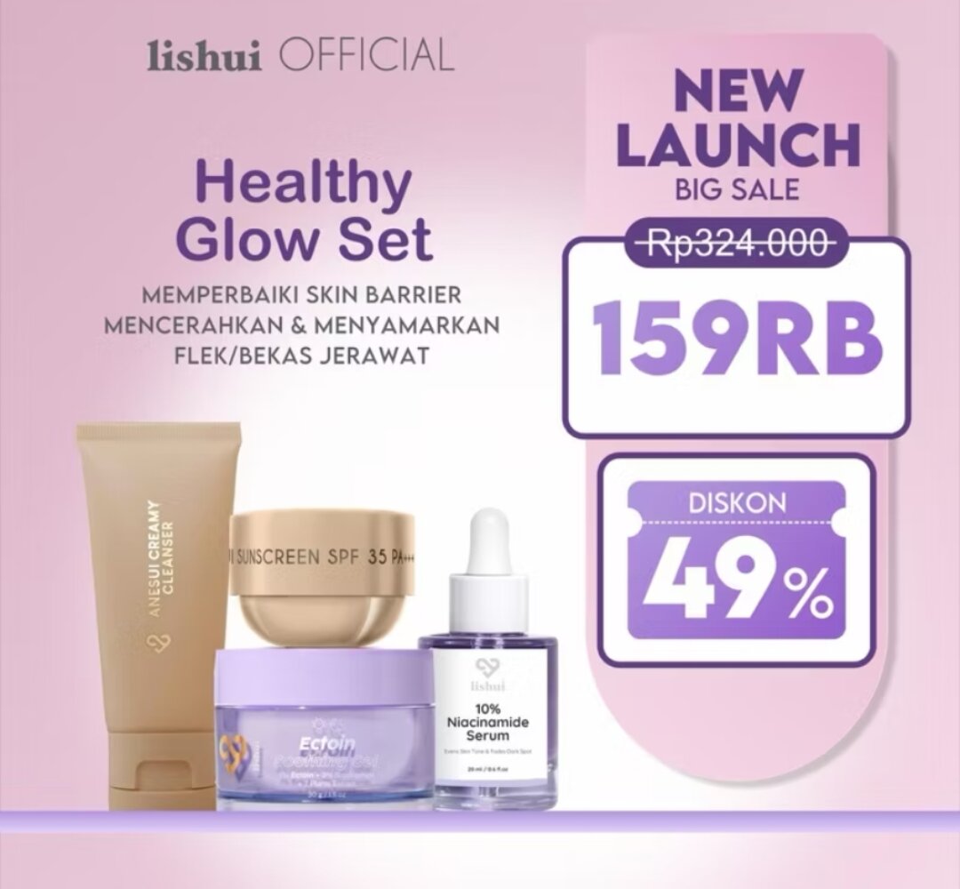 Lishui Complete Package Contains 4 Skin Barrier Whitening Lishui Skincare Products