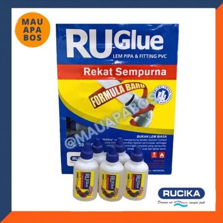 Lem Pipa PVC Rucika / Lem PVC Botol RuGlue 60 gr | Lazada Indonesia