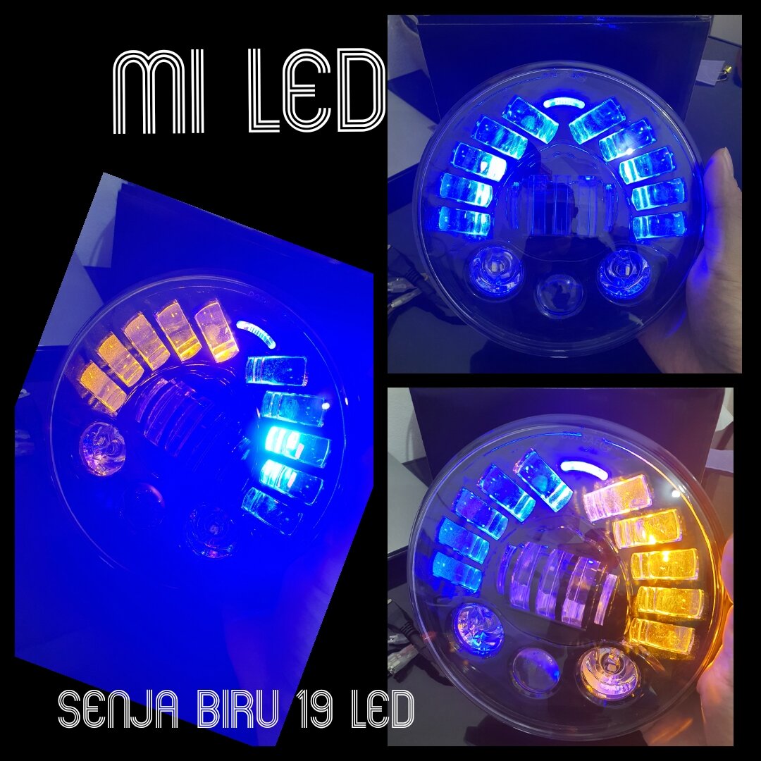 Harga lampu hias	 Lampu Daymaker 7 Inch 19 Led Dus Hitam Polos Pnp Megapro Tiger Scorpio Ninja Ssa Idm 	