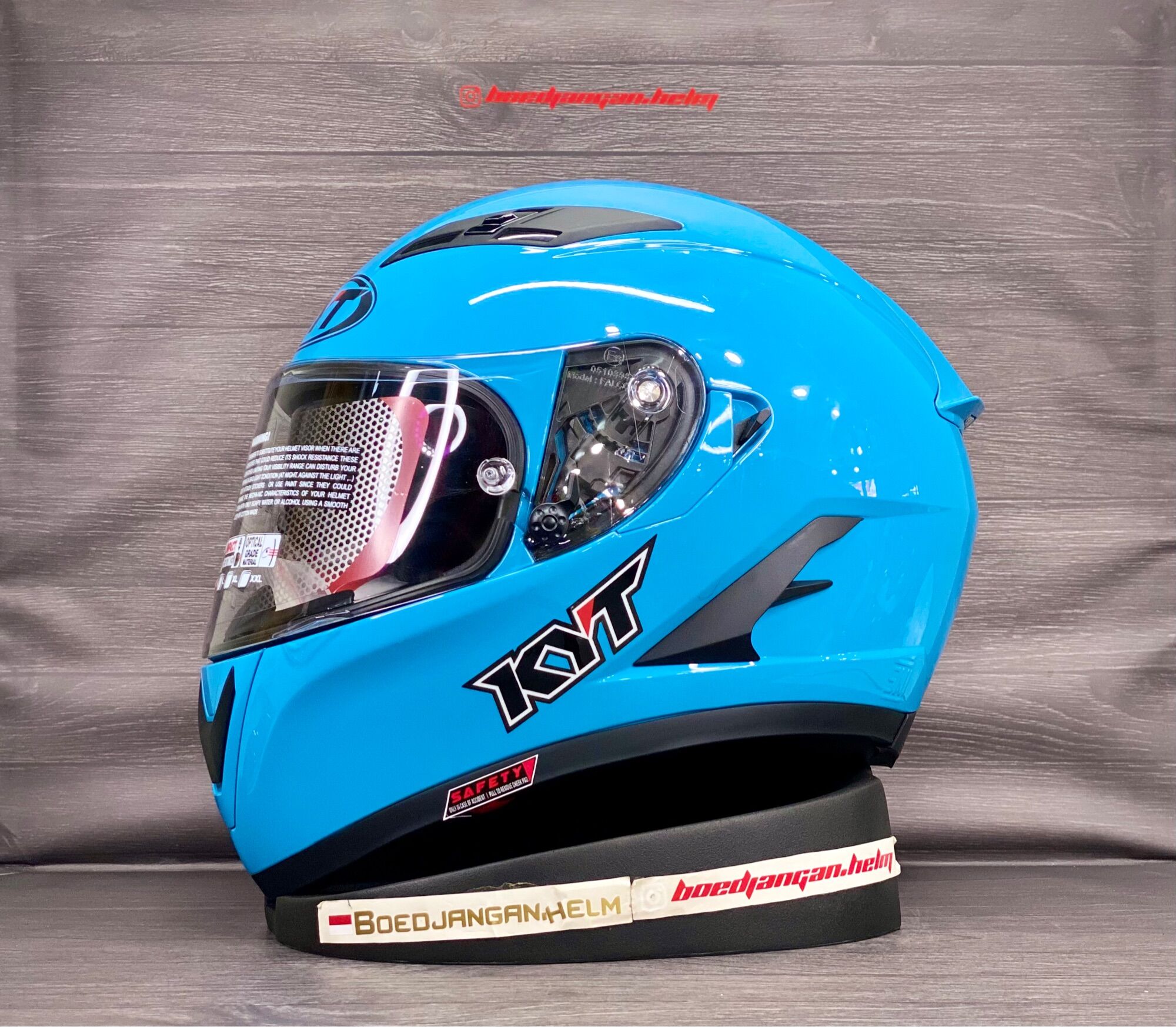 KYT HELM FALCON FR SOLID SKY BLUE 