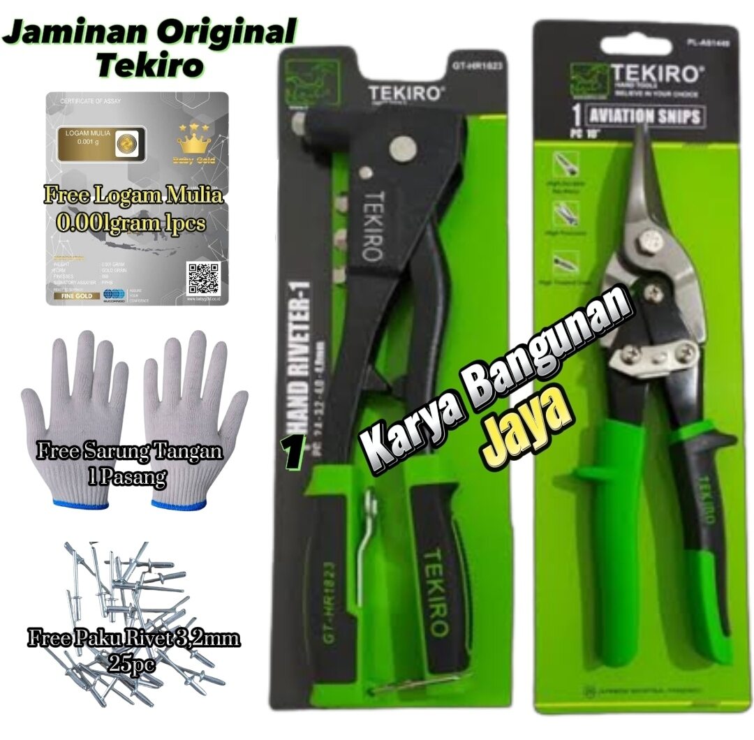 PAKET 2 IN 1 TANG RIVET DAN GUNTING SENG 10 INCHI/HOLO/TEKIRO/Hand ...