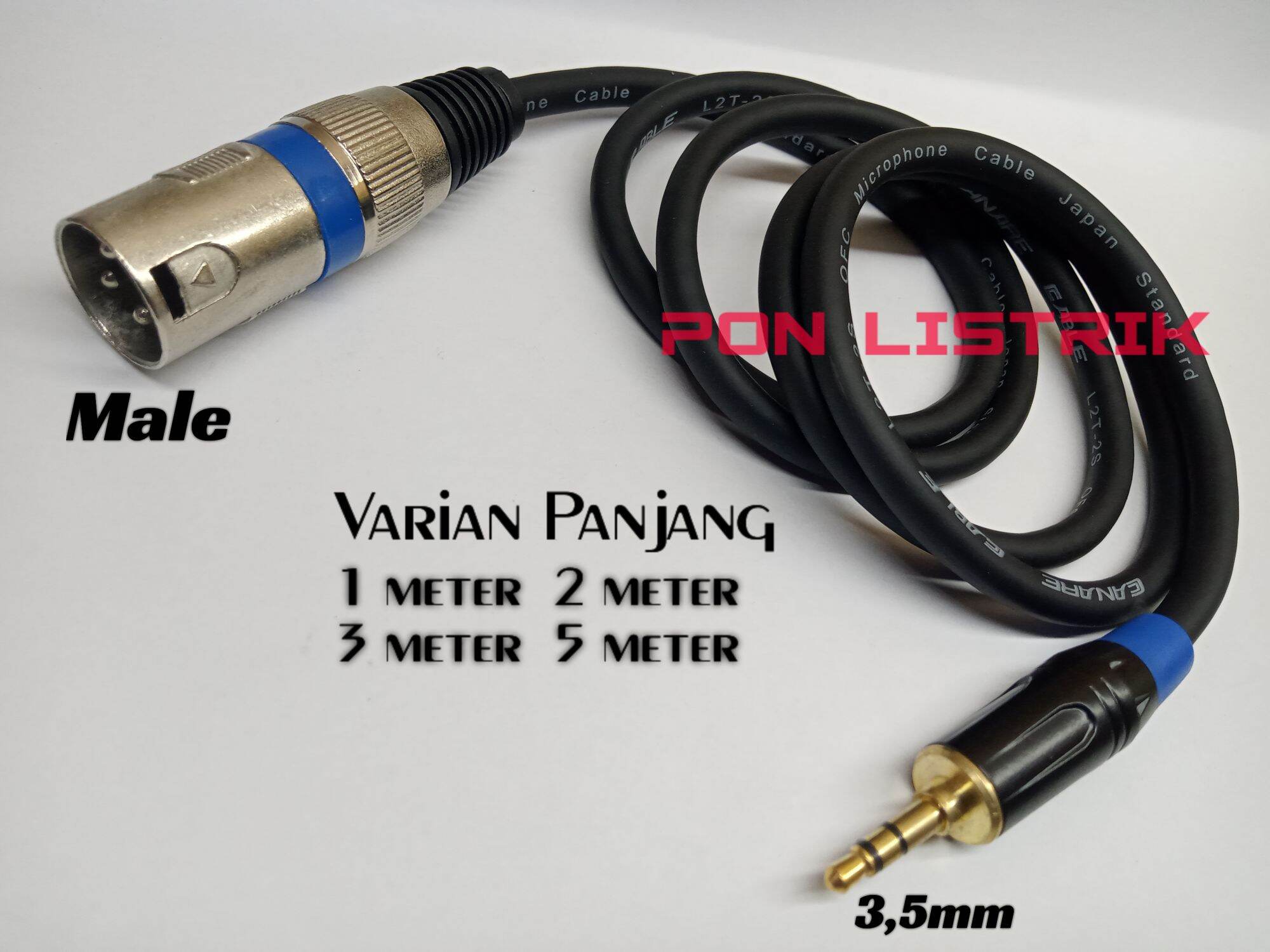 Kabel Mic Xlr Female To Mini Streo Mm Canare Meter Lazada Indonesia