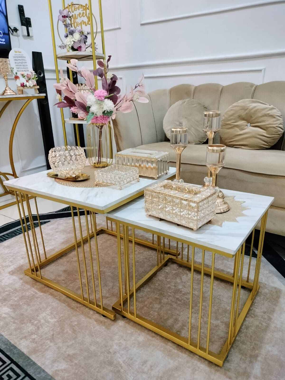 meja ruang tamu minimalis kotak | Lazada Indonesia