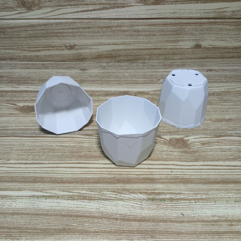 Mini Plastic Flower Pots vase / Pasu Bunga Plastik kecil Coklat Tebal Tahan  Lasak 【Ø55mm】