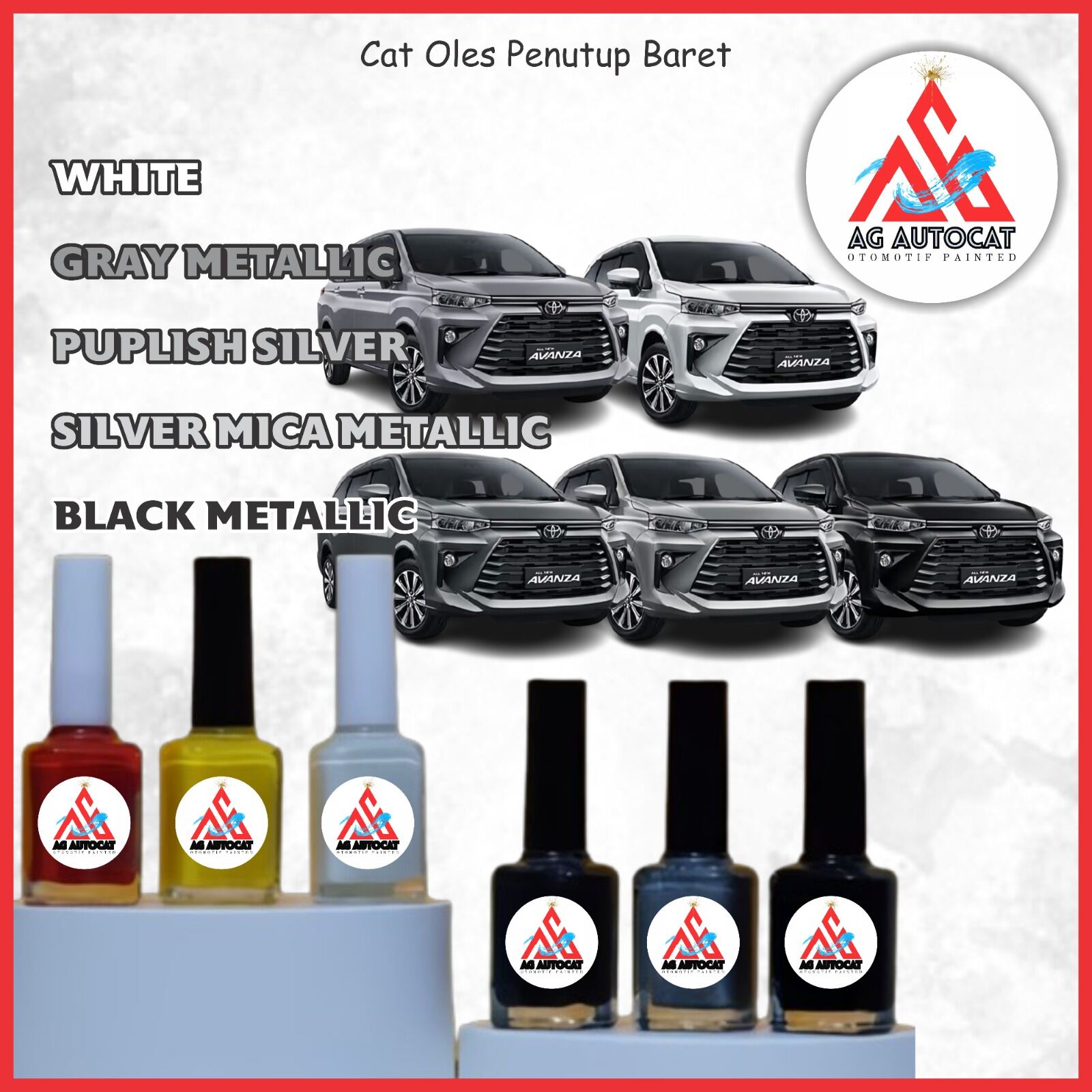 AG AUTO CAT OLES PENGHILANG BARET TOYOTA AVANZA NEW CAT ORIGINAL PABRIK TERMURAH BISA COD Harga 14,500 rupiah*Gratis Ongkir