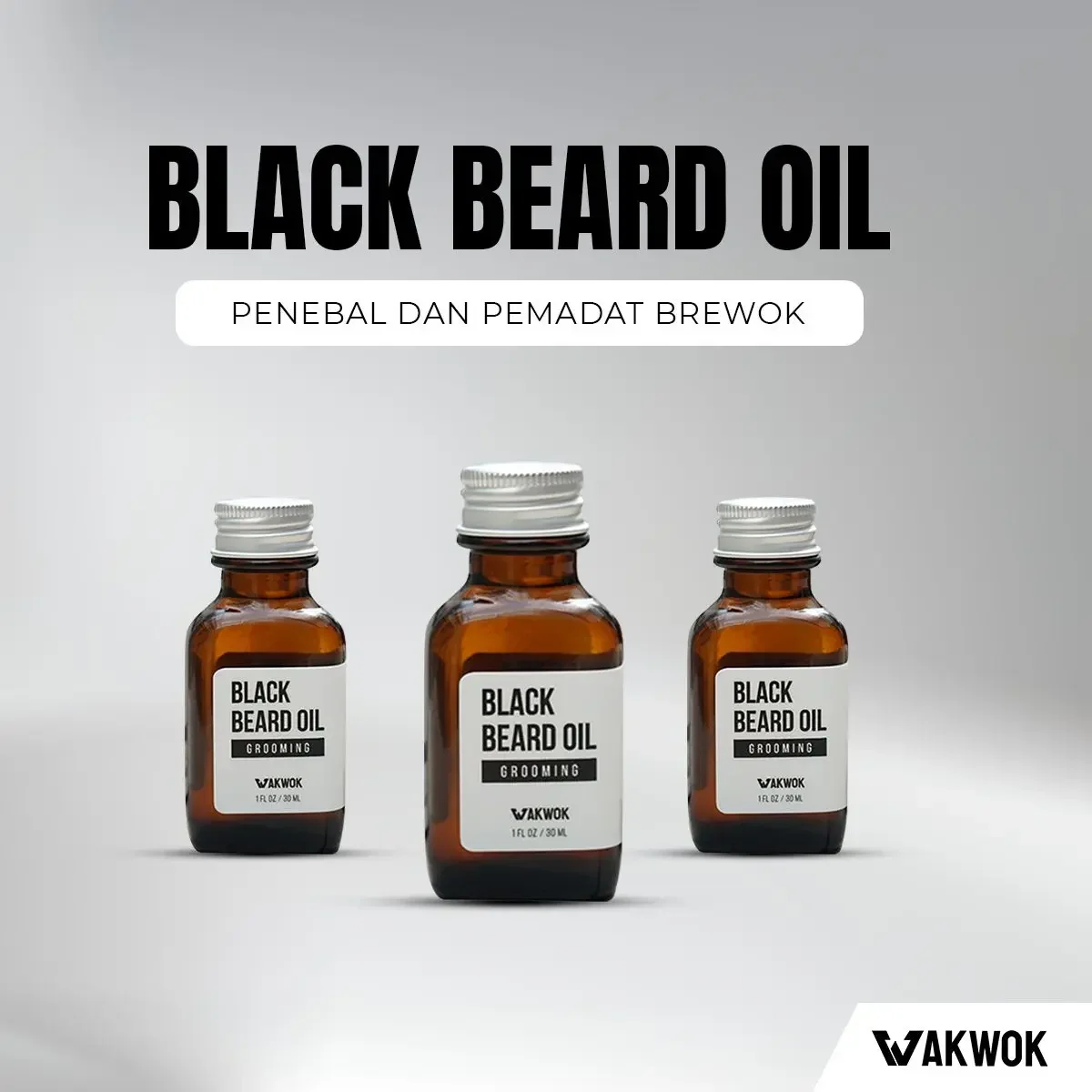 Black Beard Oil - Beard Oil membantu menebalkan Facial Hair ( Brewok )