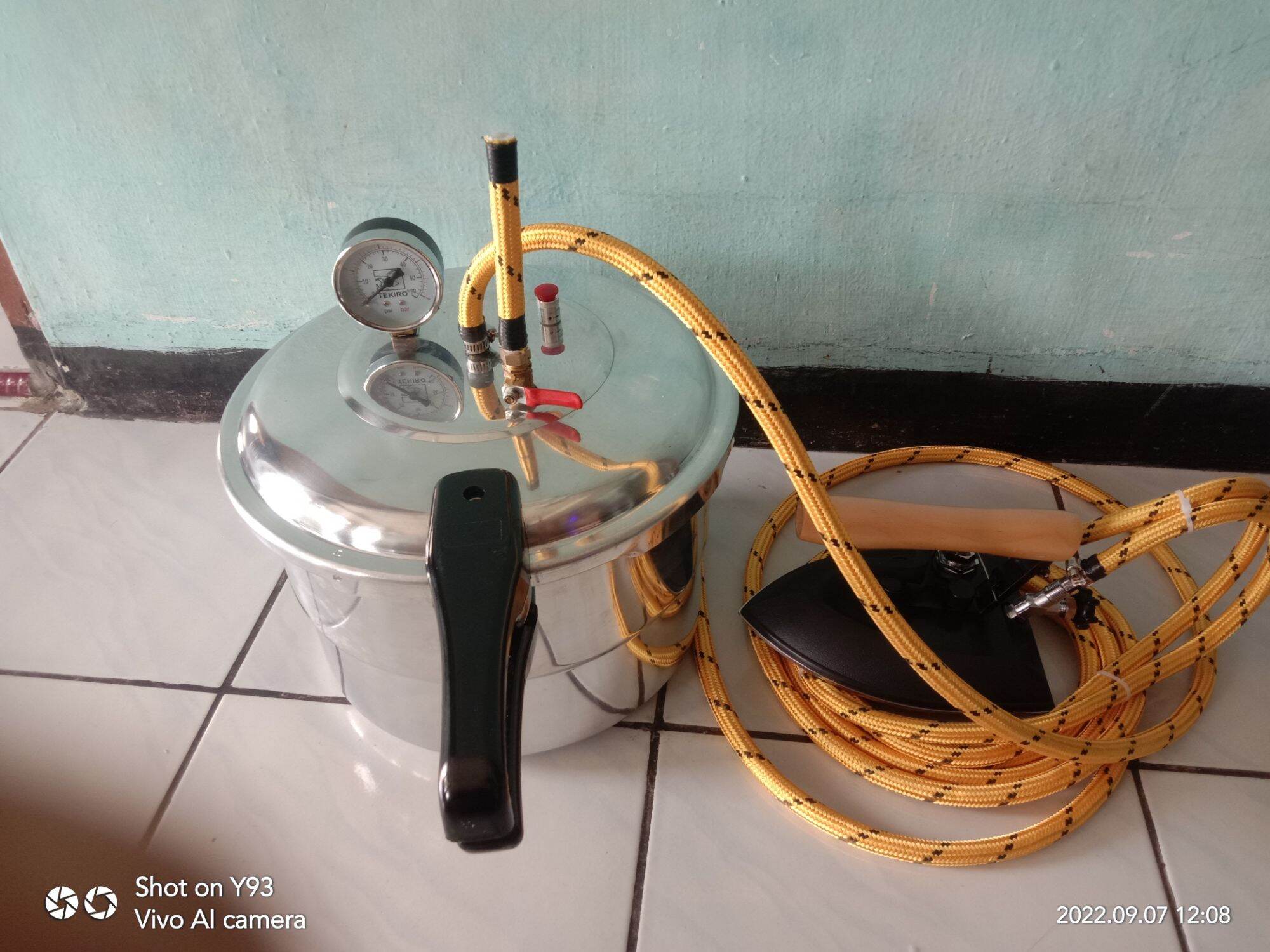 setrika uap presto 8 liter + steam trap/setrika uap loundry 8 liter + steam trap/setrika uap boil...