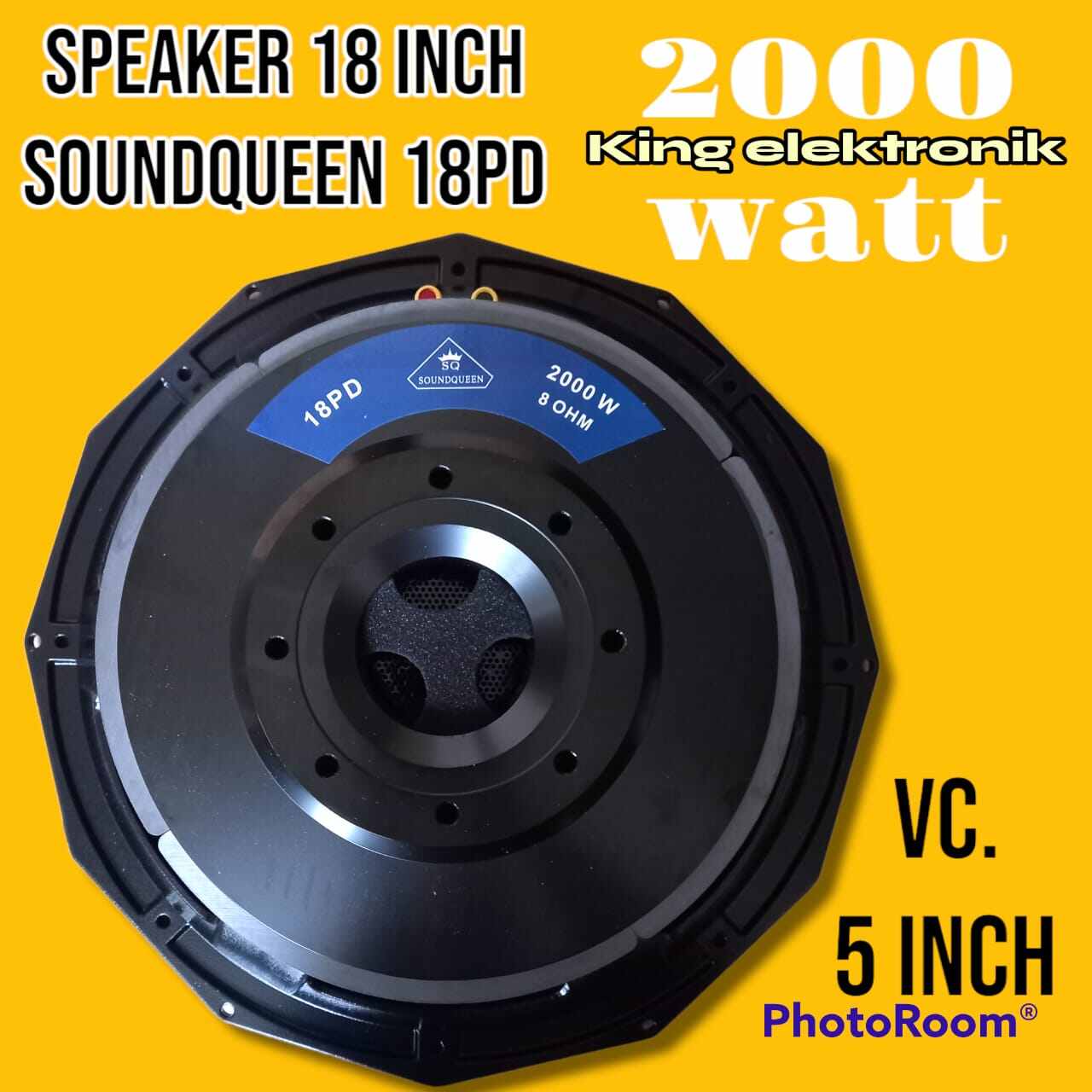 Speaker 18 inch SOUNDQUEEN 18PD (harga sudah termasuk packing