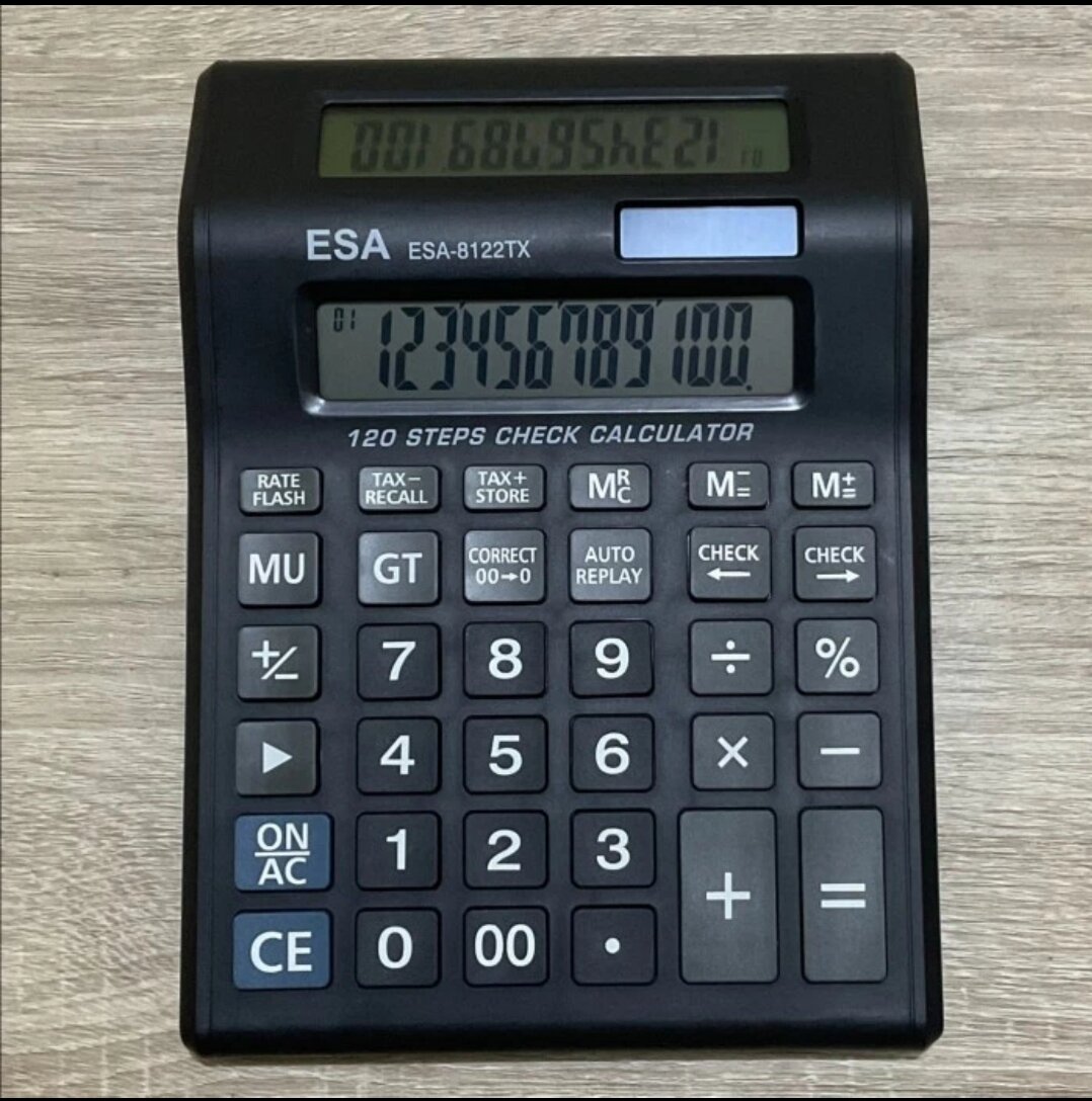 KALKULATOR Layar Double Display ESA 8122TX - Calculator Desktop Cek ...