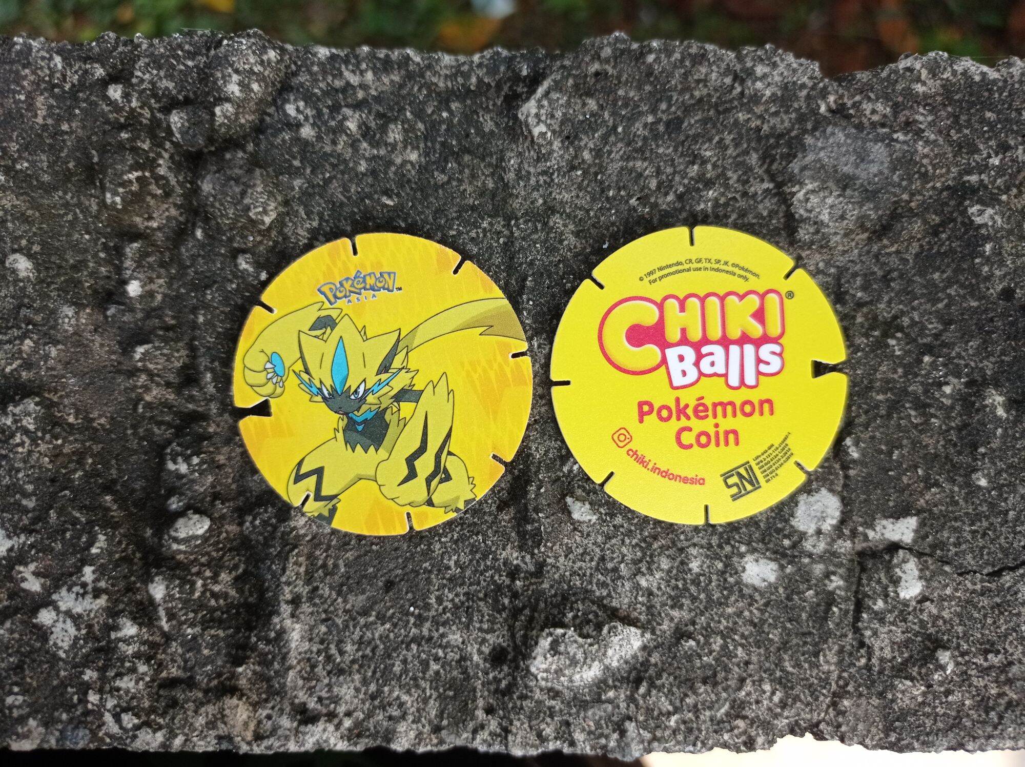 Tazos / Tajos POKEMON COIN ZERAORA CHIKI BALLS New Murah Mainan Anak ...