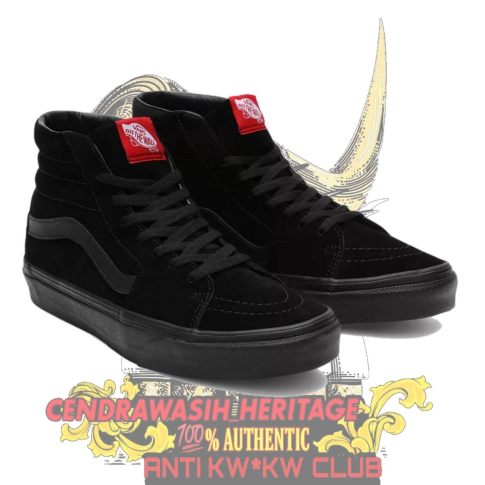 solid black high top vans