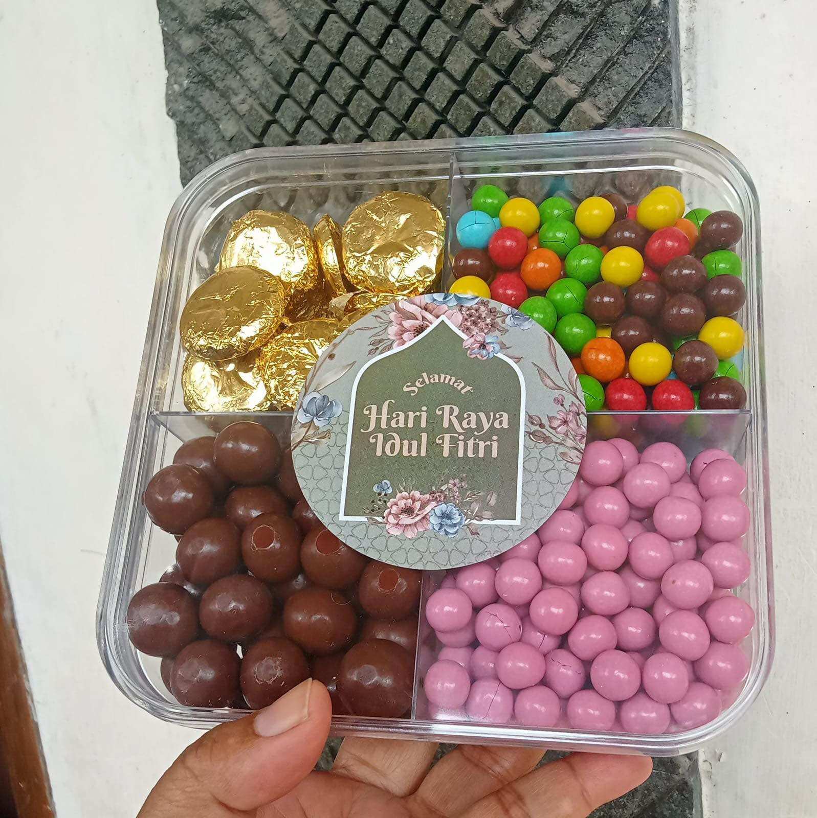 Permen Coklat Sekat 4 Viral Hampers lebaran hari raya