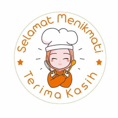 96 pcs sticker makanan setiker makaana selamat menikmati di jual per