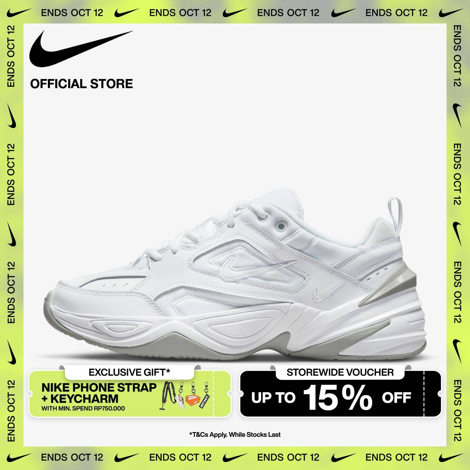 Nike M2K Tekno Sepatu Olahraga Wanita Putih Spruce Aura Lazada