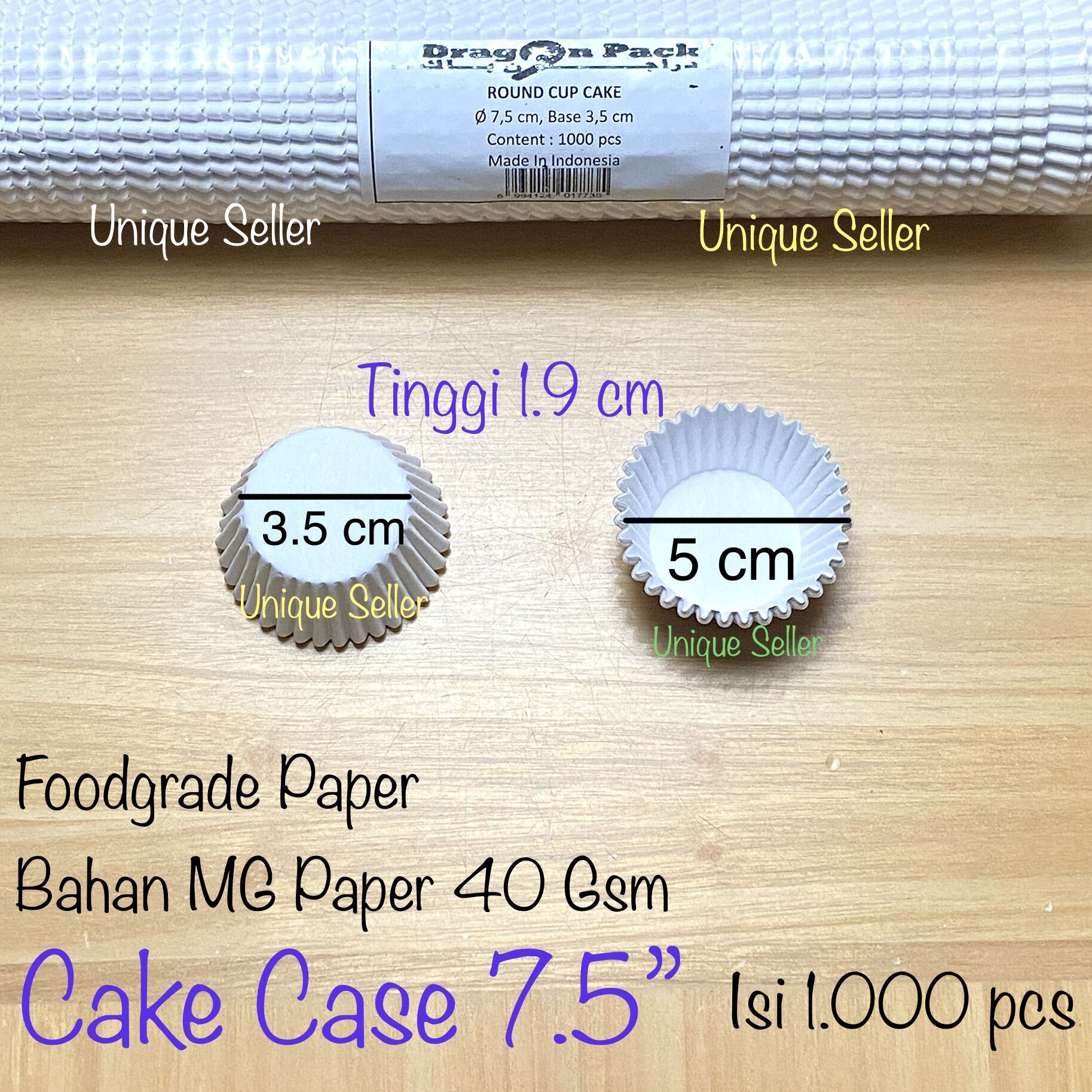 [1000 pcs] Kertas Alas Mini Pie 7.5